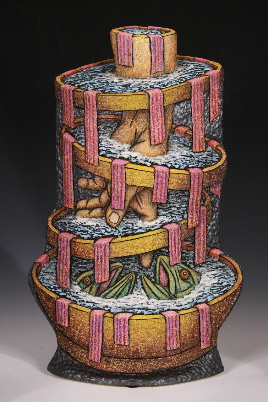 Louis Marak, Noodle Bowl, 2020, ceramic, 22 x 13.5 x 6 in
