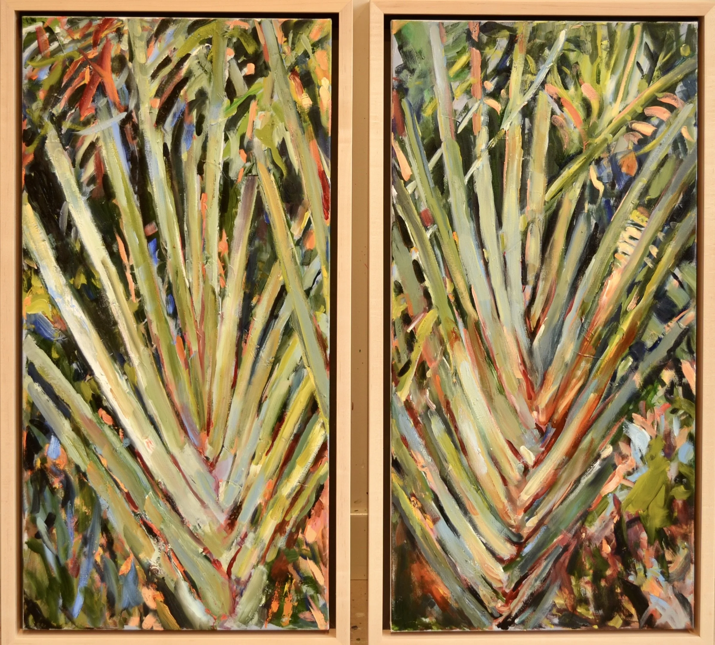 Pat Mahony, Double View, 2025, Oil on canvas, 38 x 42 in