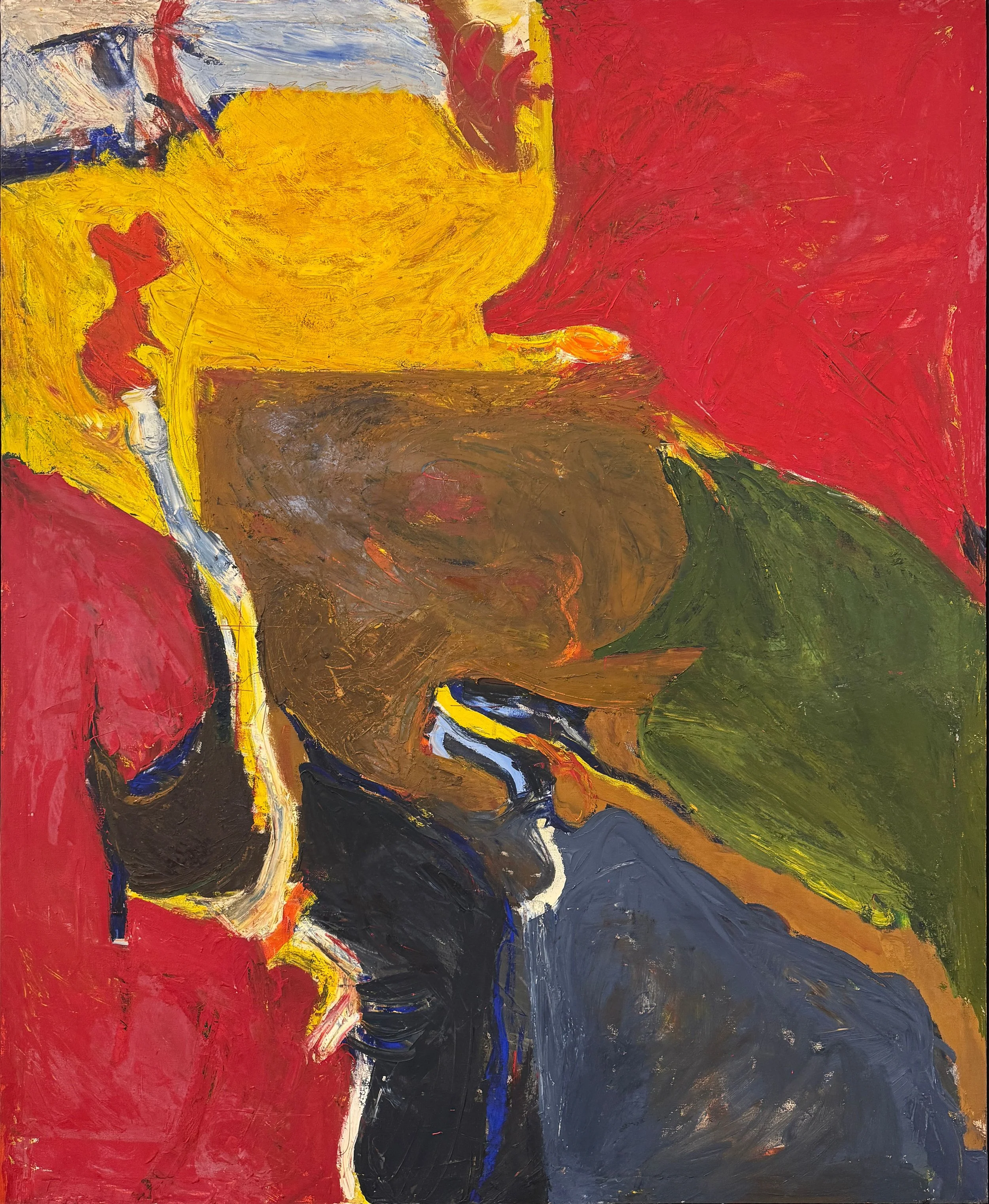 Jack Jefferson, Embarcadero #4, 1962, Oil on canvas, 74 x 60 in