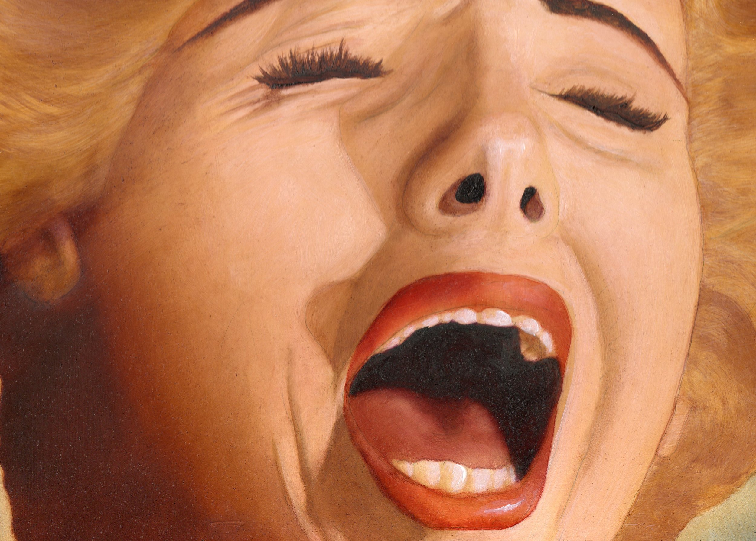 William Maul - An Avalanche of Grisly Horror - 2012 - Oil on Panel - 9" x 12"