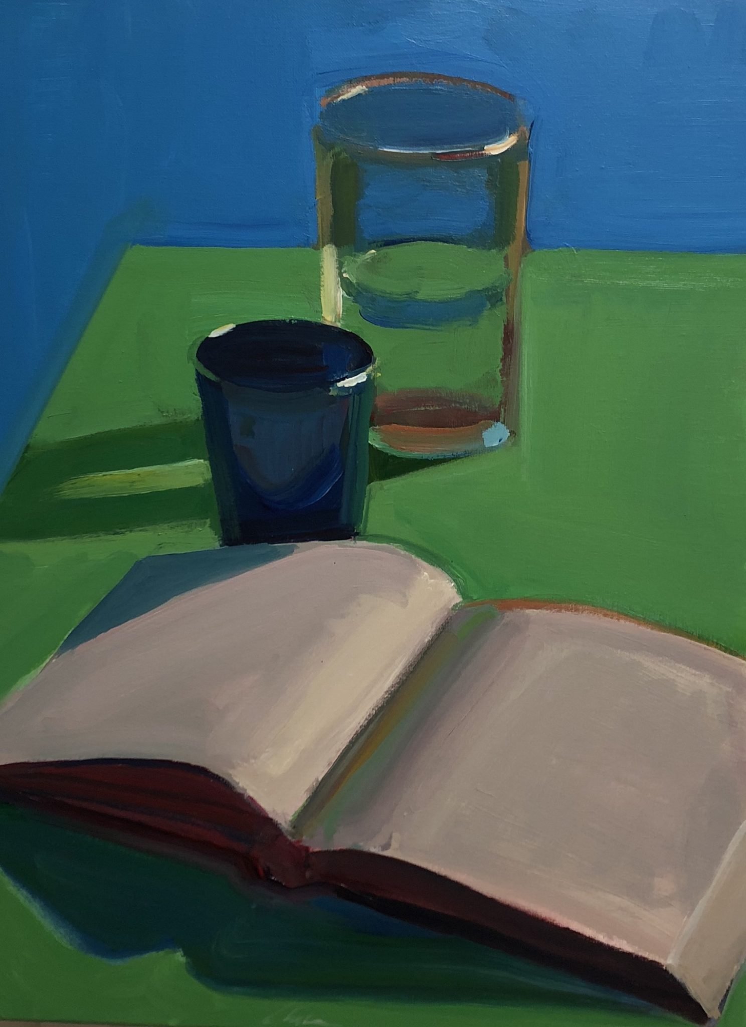 Melissa Chandon, Still Life with David in Mind, 2017, acrylic on canvas, 23.5 x 17.75 in