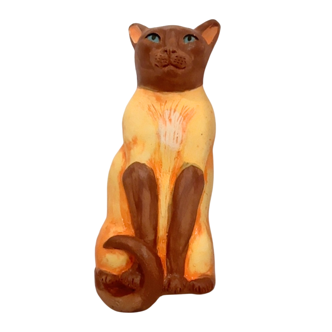Rene Martucci, Siamese Cat Wall Hanging, 2026, Ceramic, 16 x 6.5 x 4.5 in