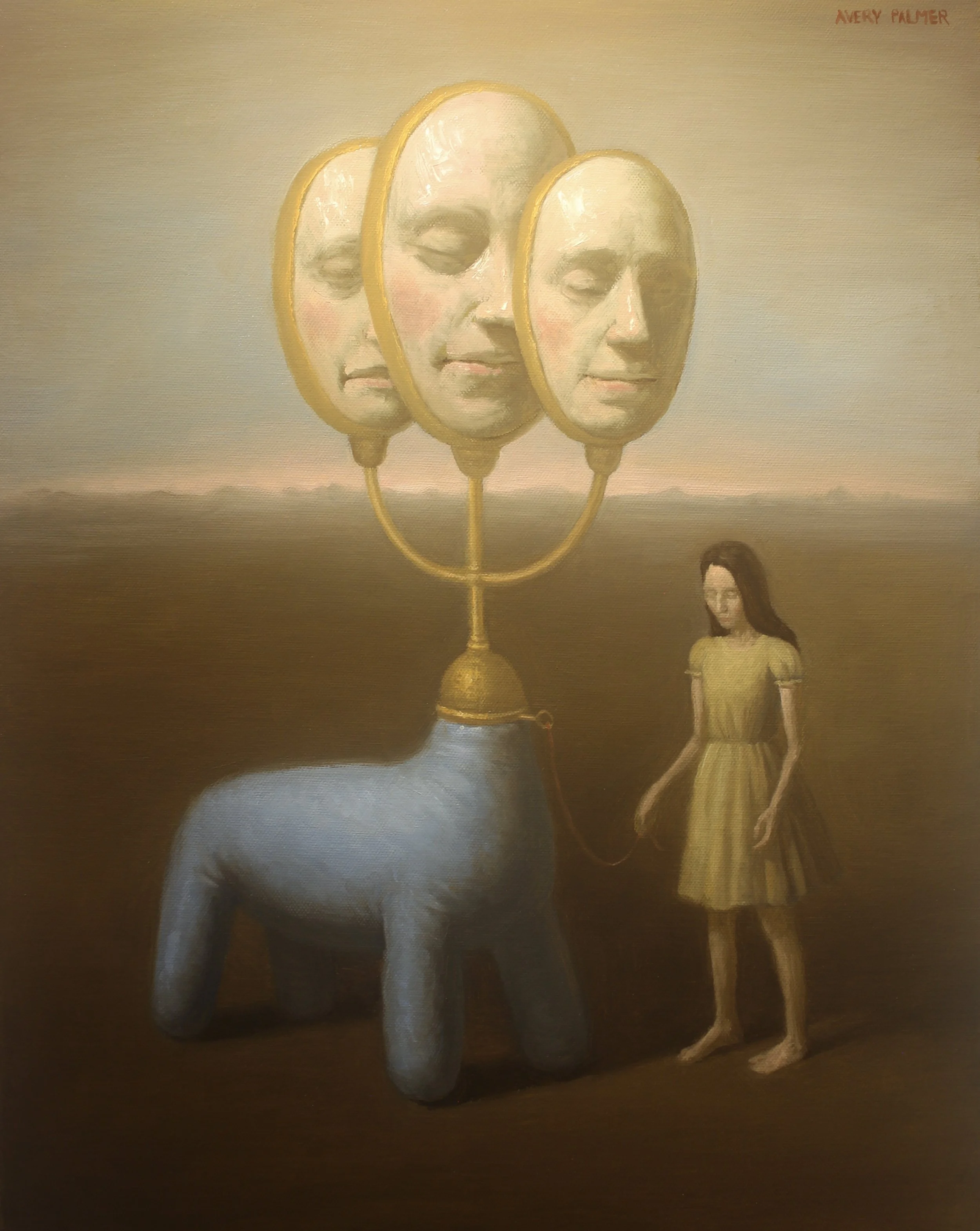 Avery Palmer, The Colleagues, 2025, oil on canvas, 20 x 16 in