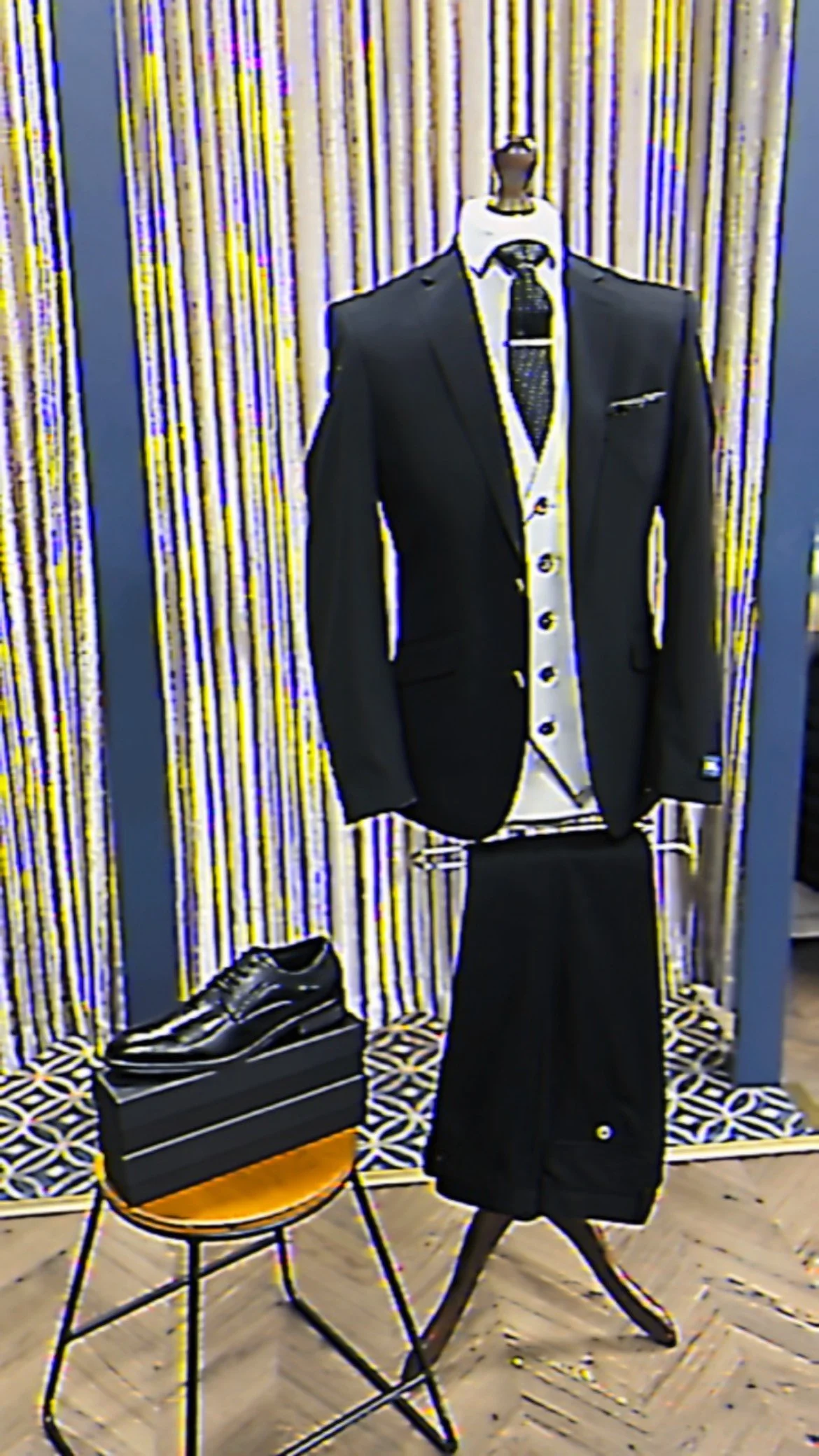 Refined. Modern. Confident ⚡️
A black suit styled with a light grey waistcoat and dotted tie — a clean, contemporary combo that proves classic never goes out of style. Finished with sleek black shoes for that effortless edge 🖤
Available now a