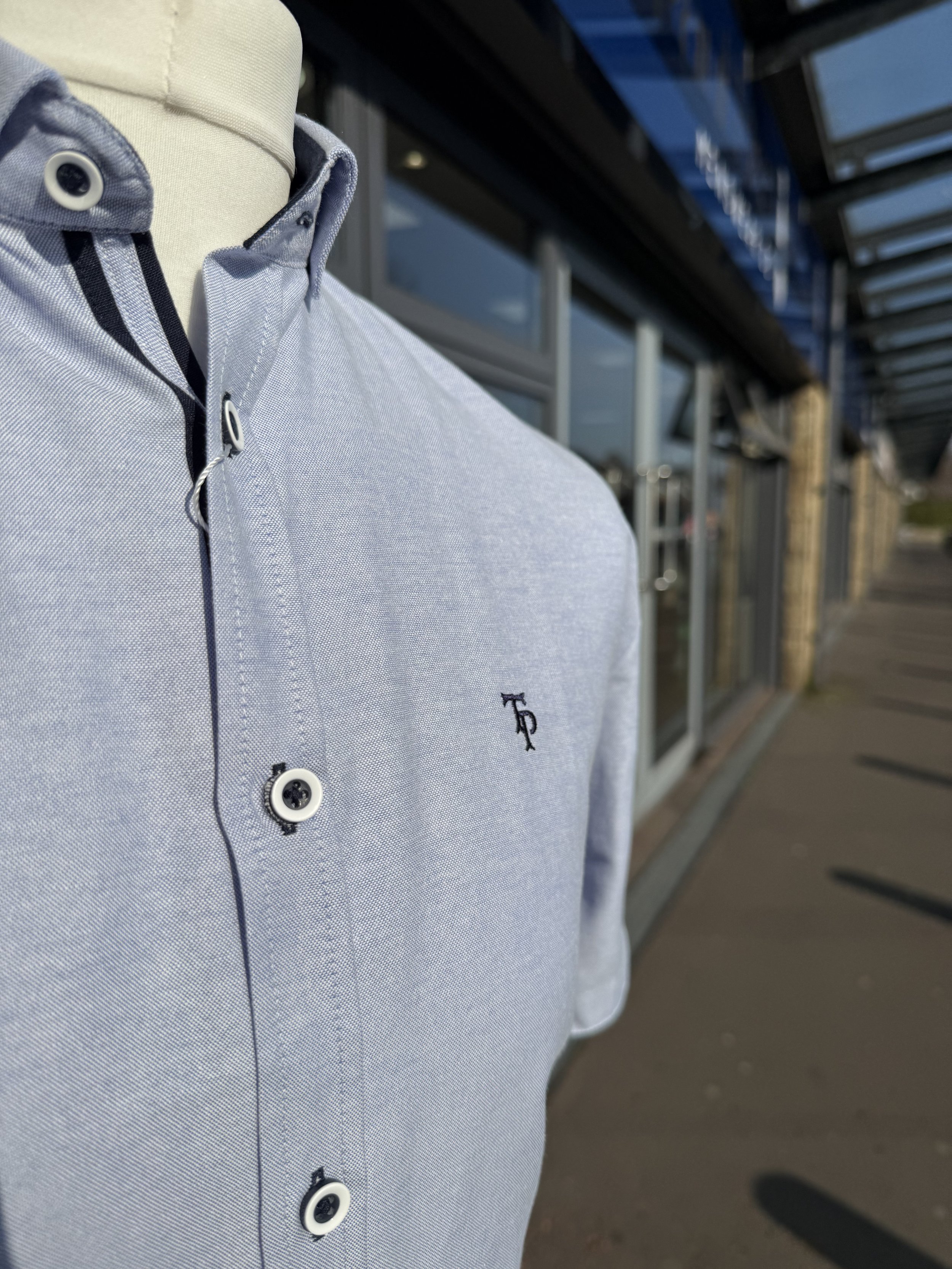 Tom Penn Blue Short Sleeve Shirt