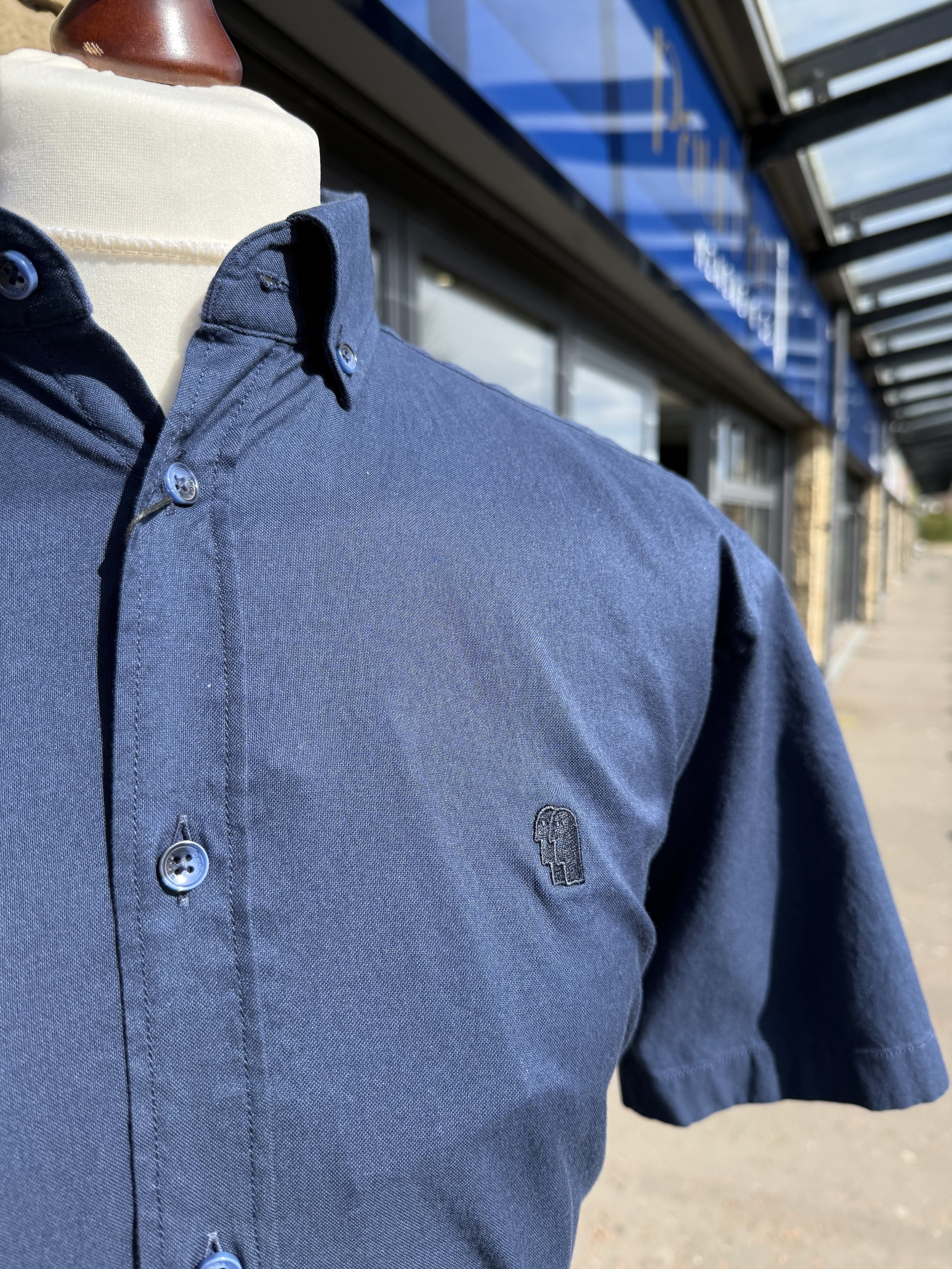 Remus Uomo Navy Short Sleeve Shirt