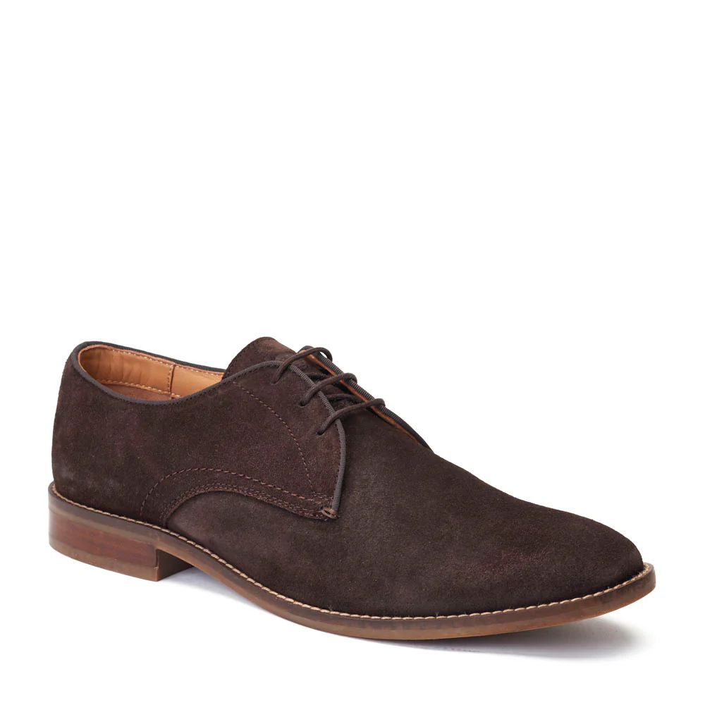 Base Bronte Suede Brown Derby Shoe