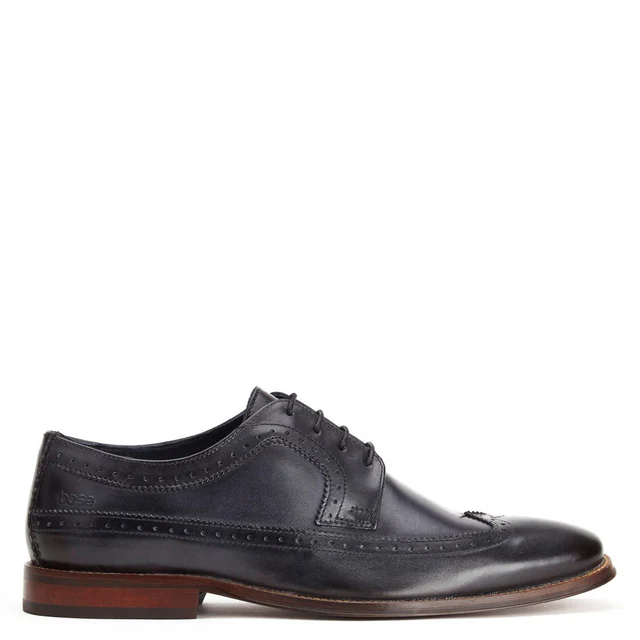 Base Havisham Brogue Navy Shoe
