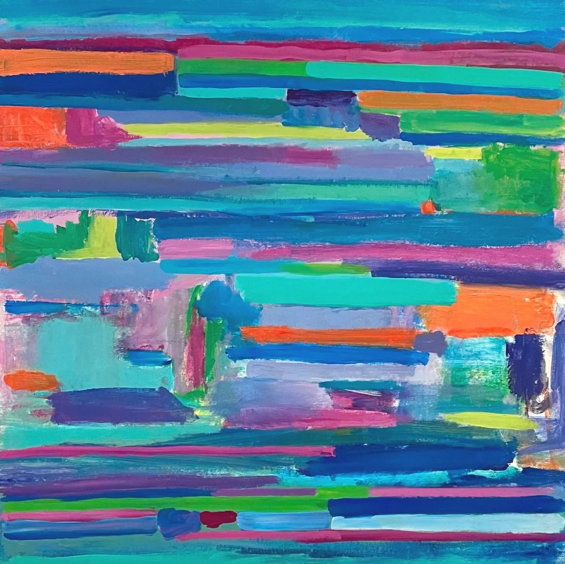 Sing a Few More Bars, 32" x 32", acrylic on canvas