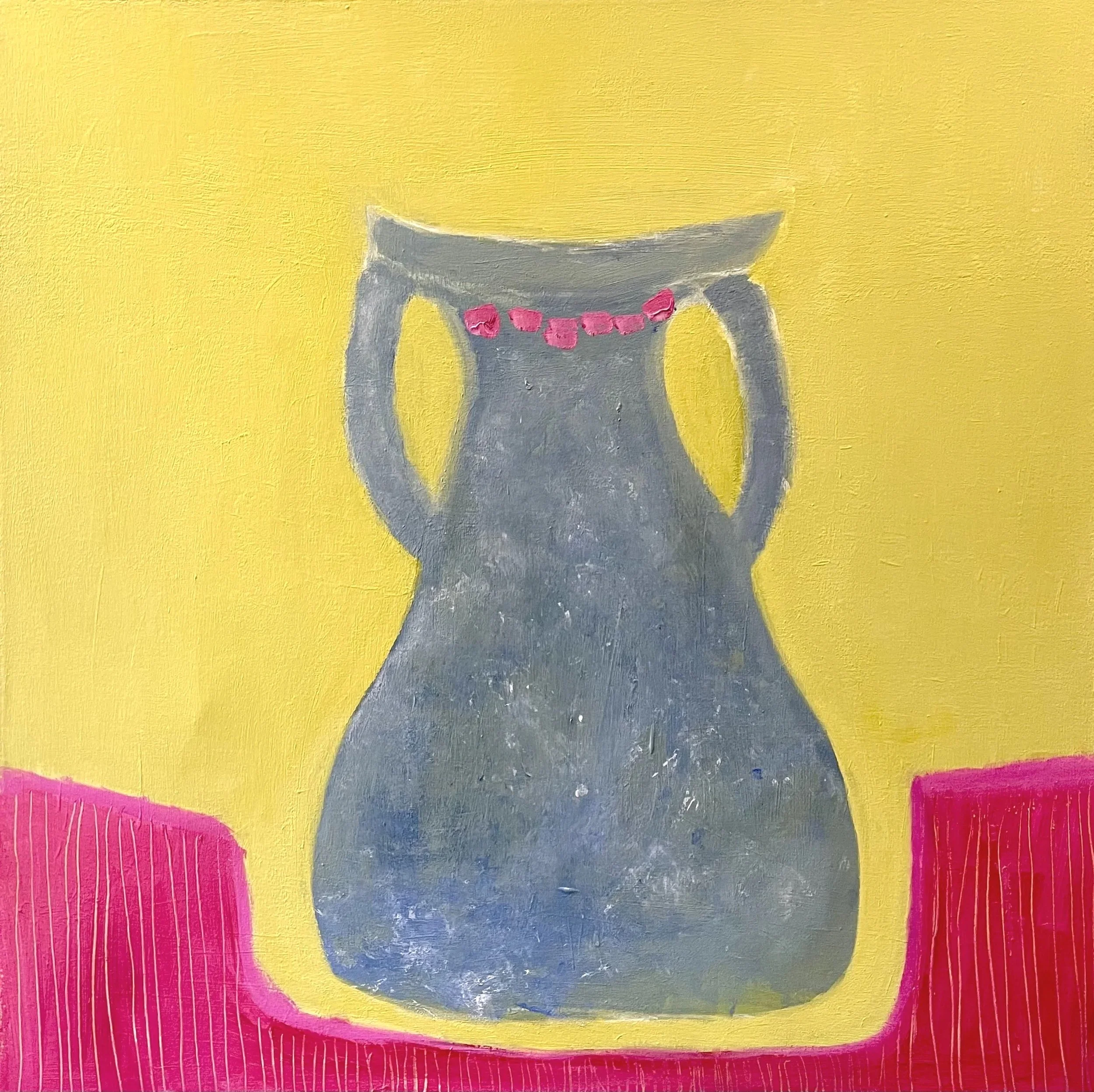 Pink Necklace, 40" x 40", acrylic on canvas
