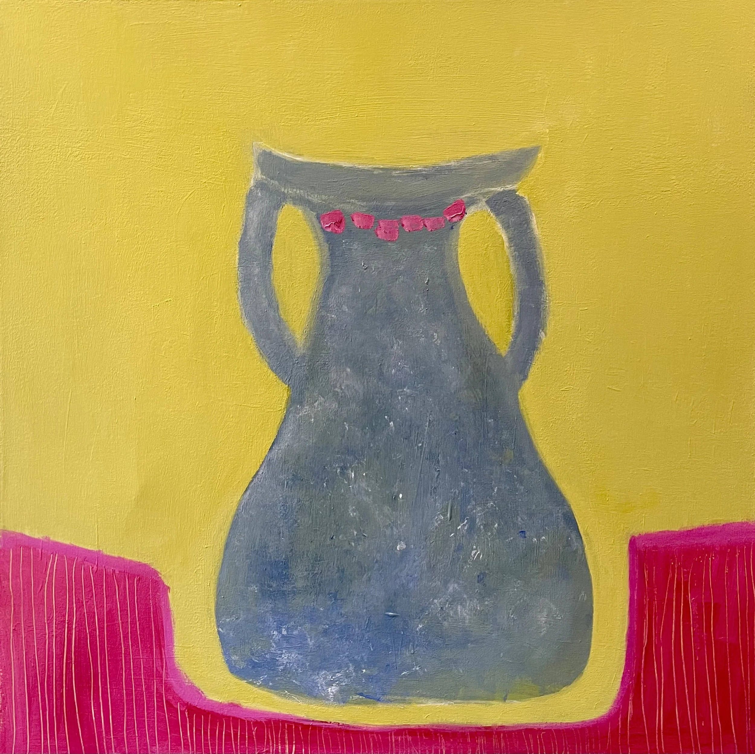 Pink Necklace, 40" x 40", acrylic on canvas