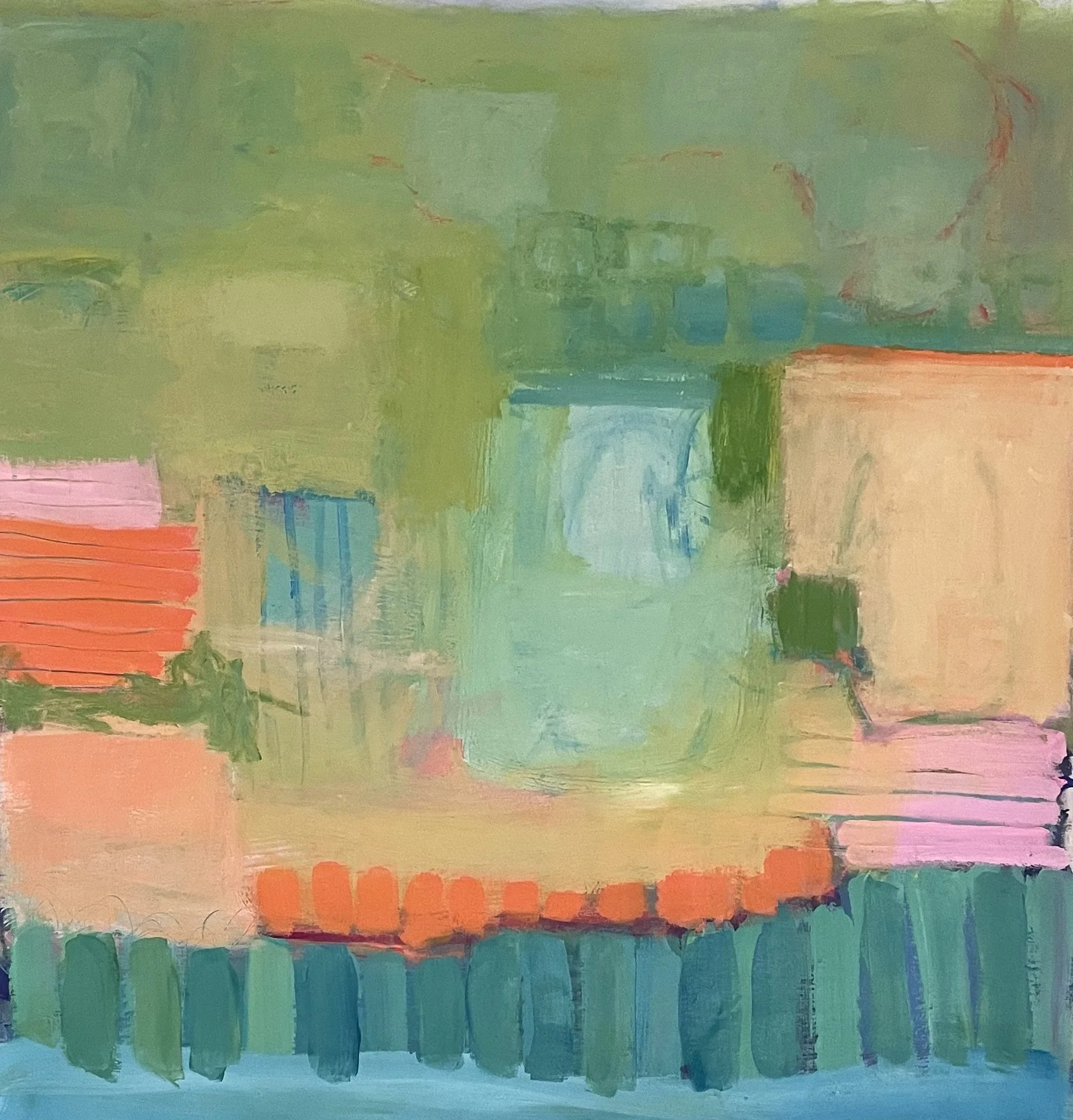 Let the Children Play, 40" x 40", acrylic on canvas