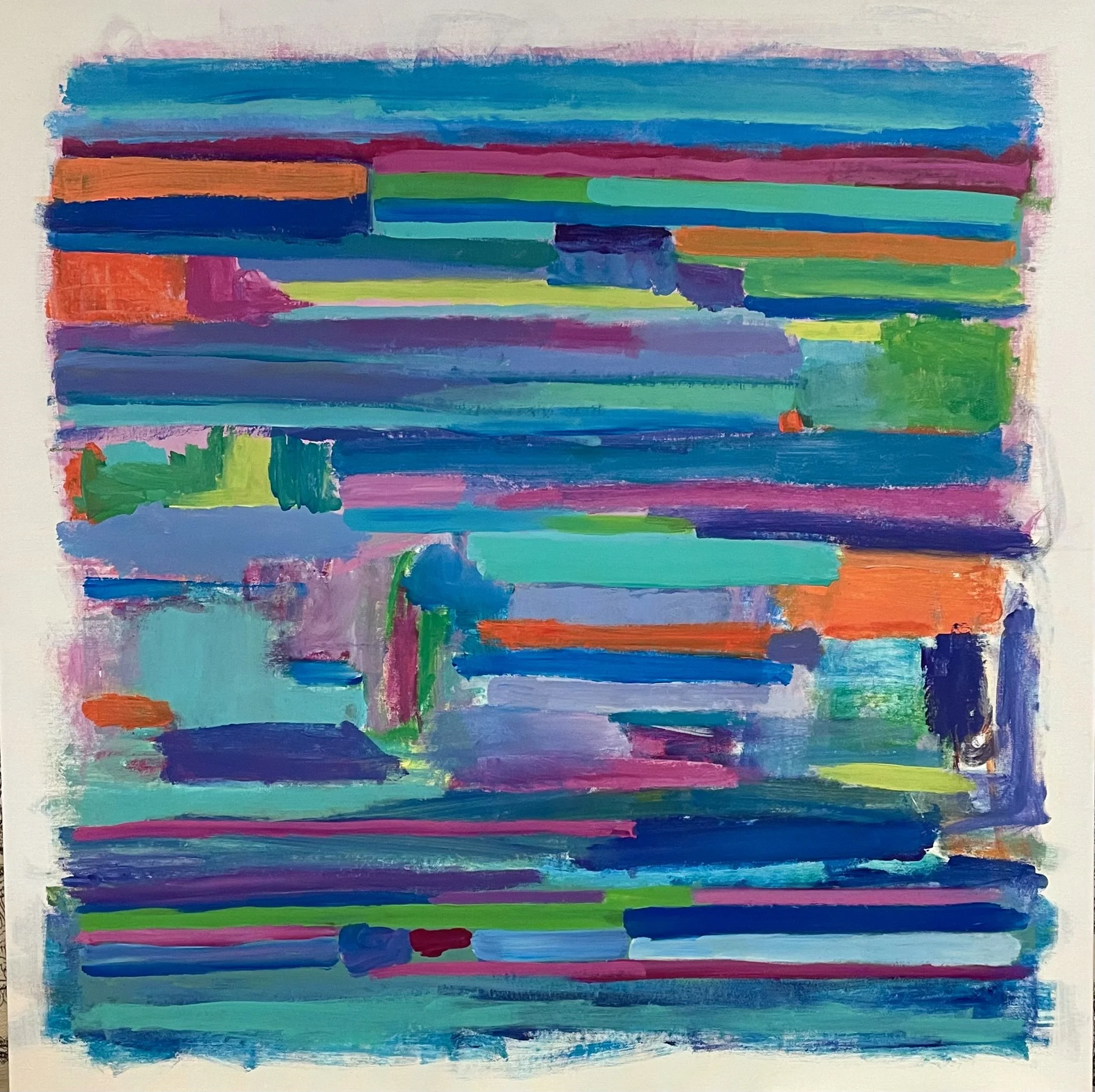 Sing a Few More Bars, 38" x 38", acrylic on canvas