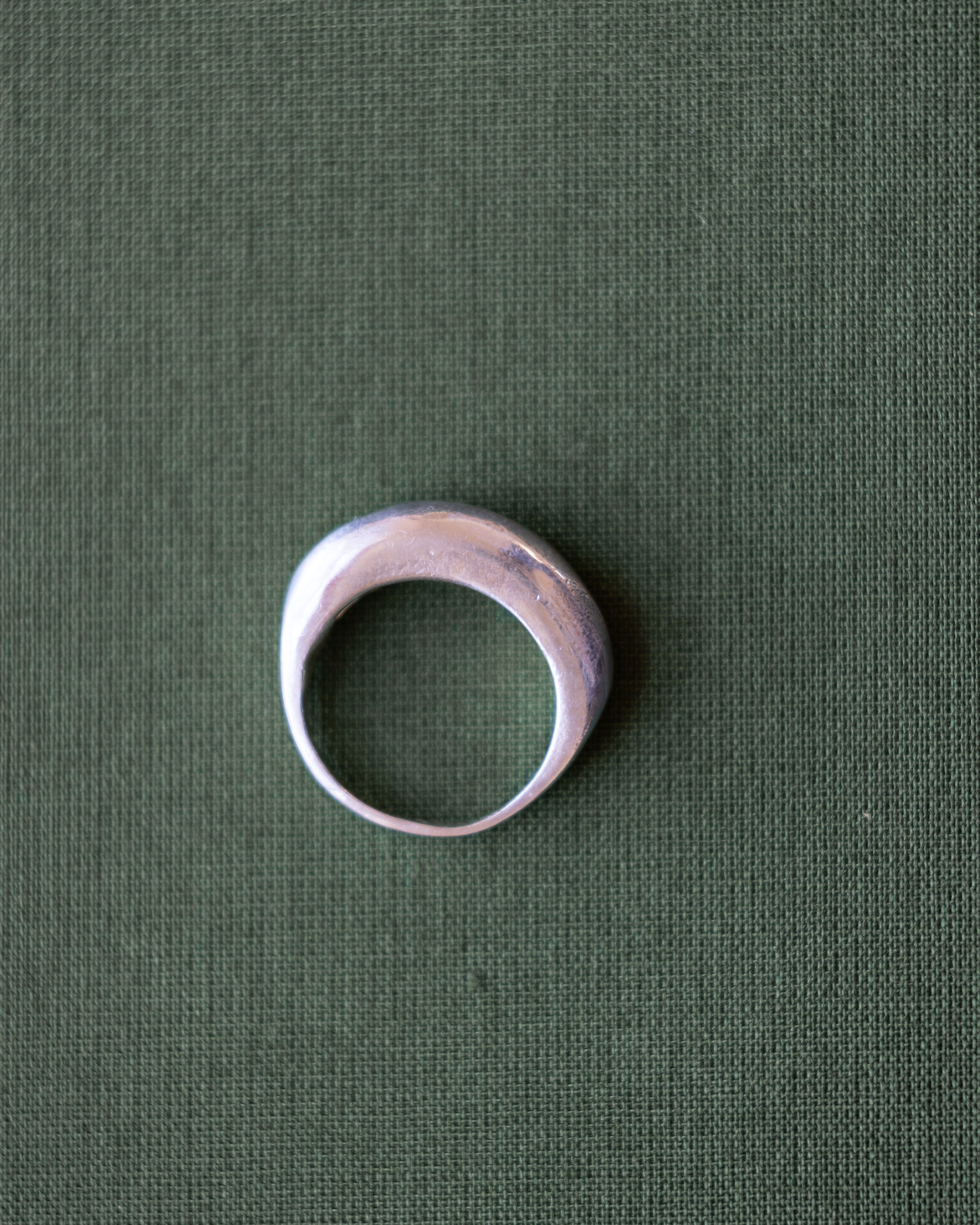 handmade chunky sterling silver donut band tapered ring