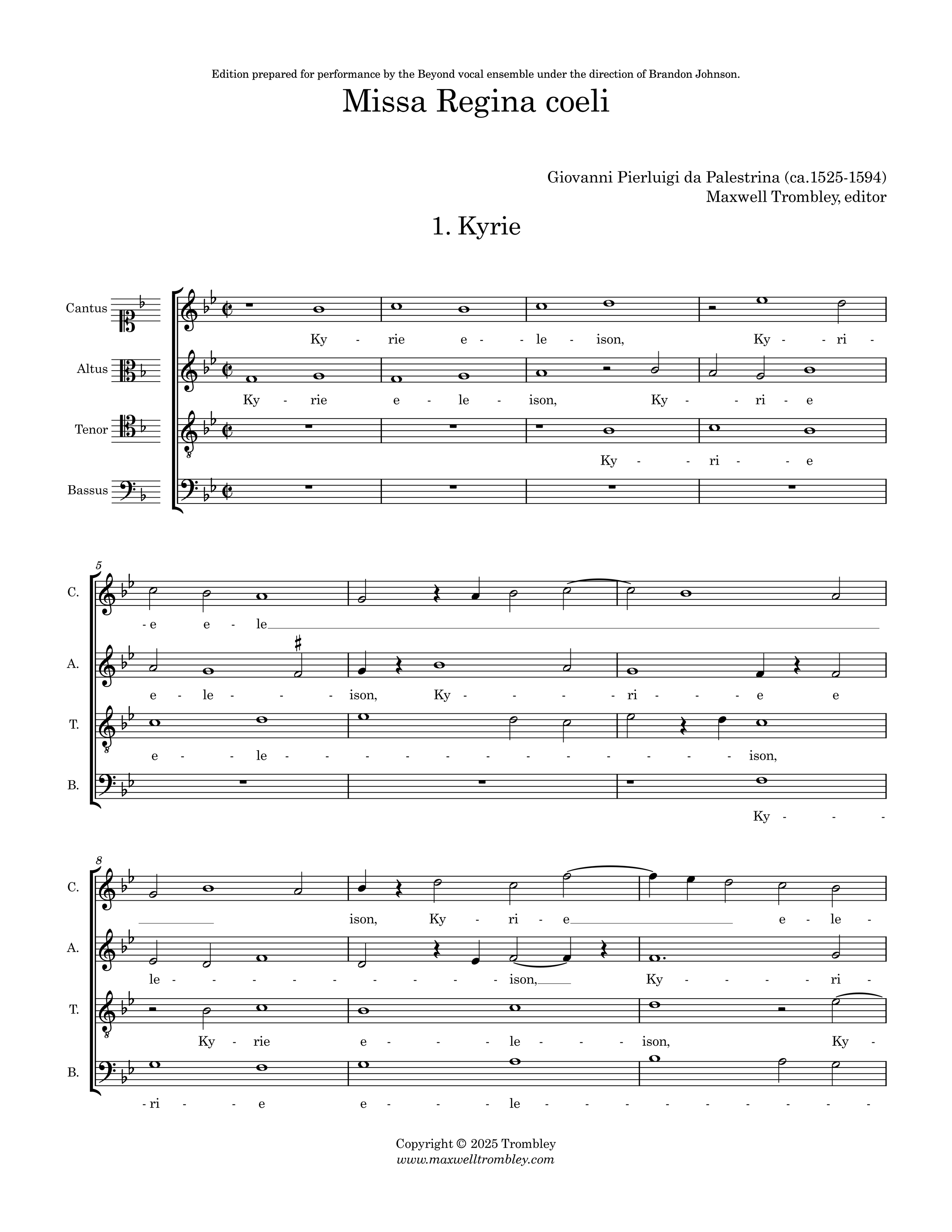 Missa Regina coeli (a4)  - Palestrina