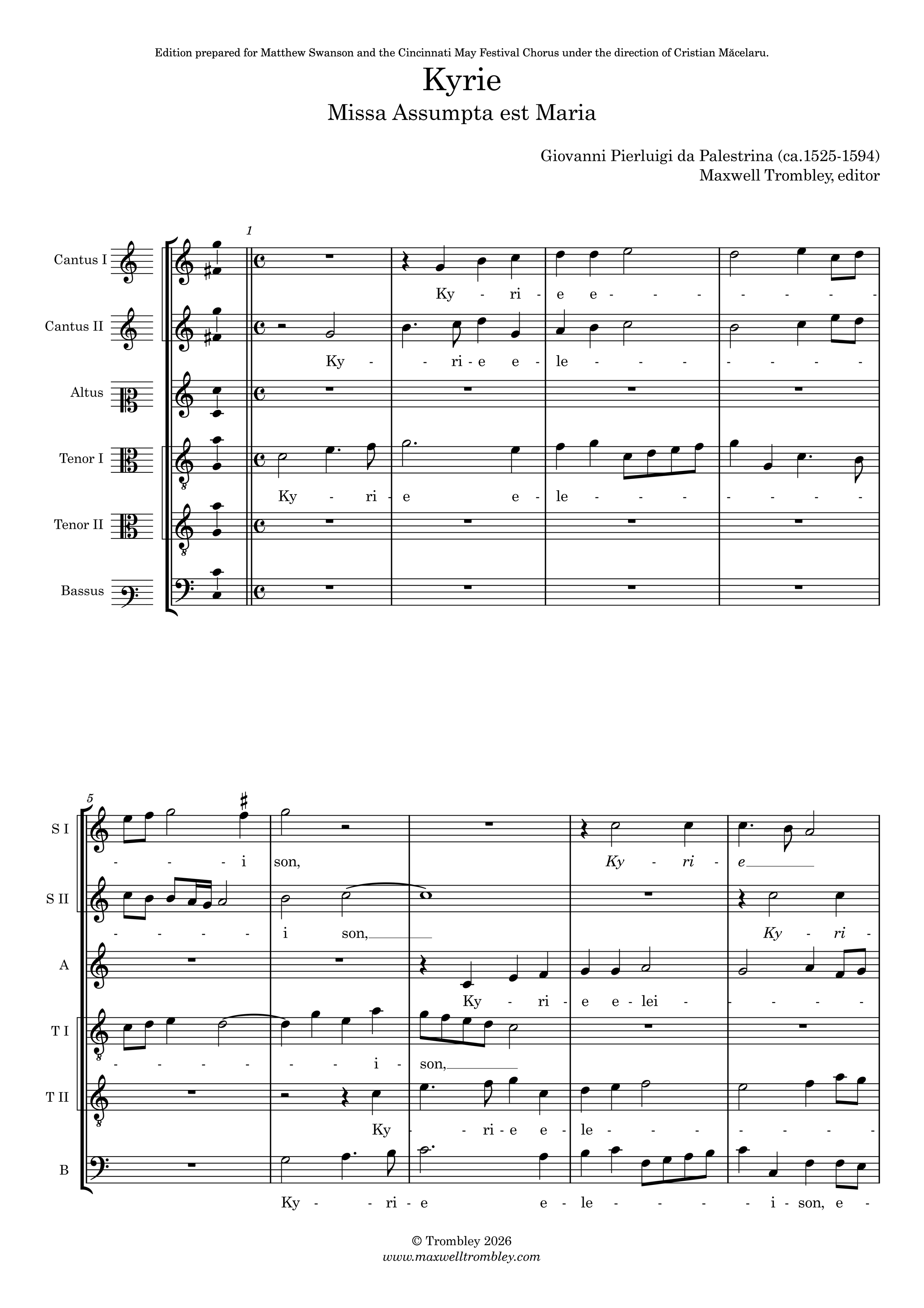 Missa Assumpta est Maria  - Palestrina