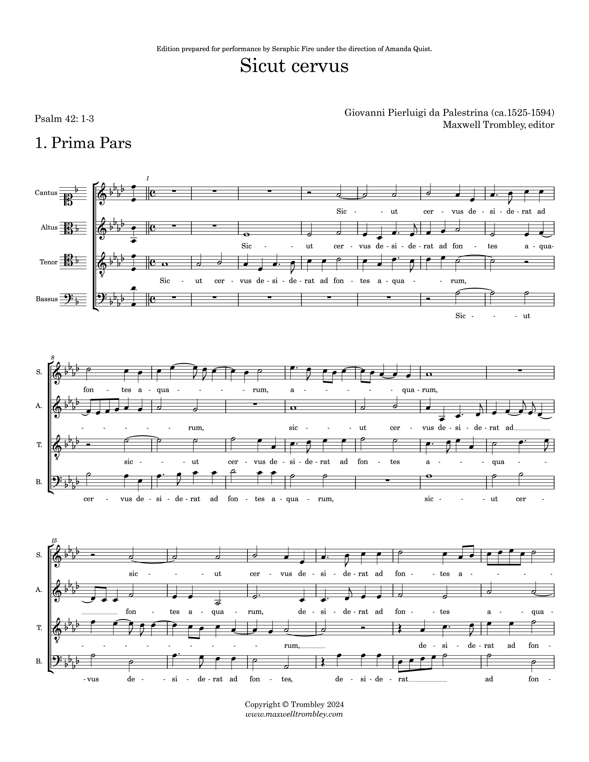 Sicut Cervus  - Palestrina