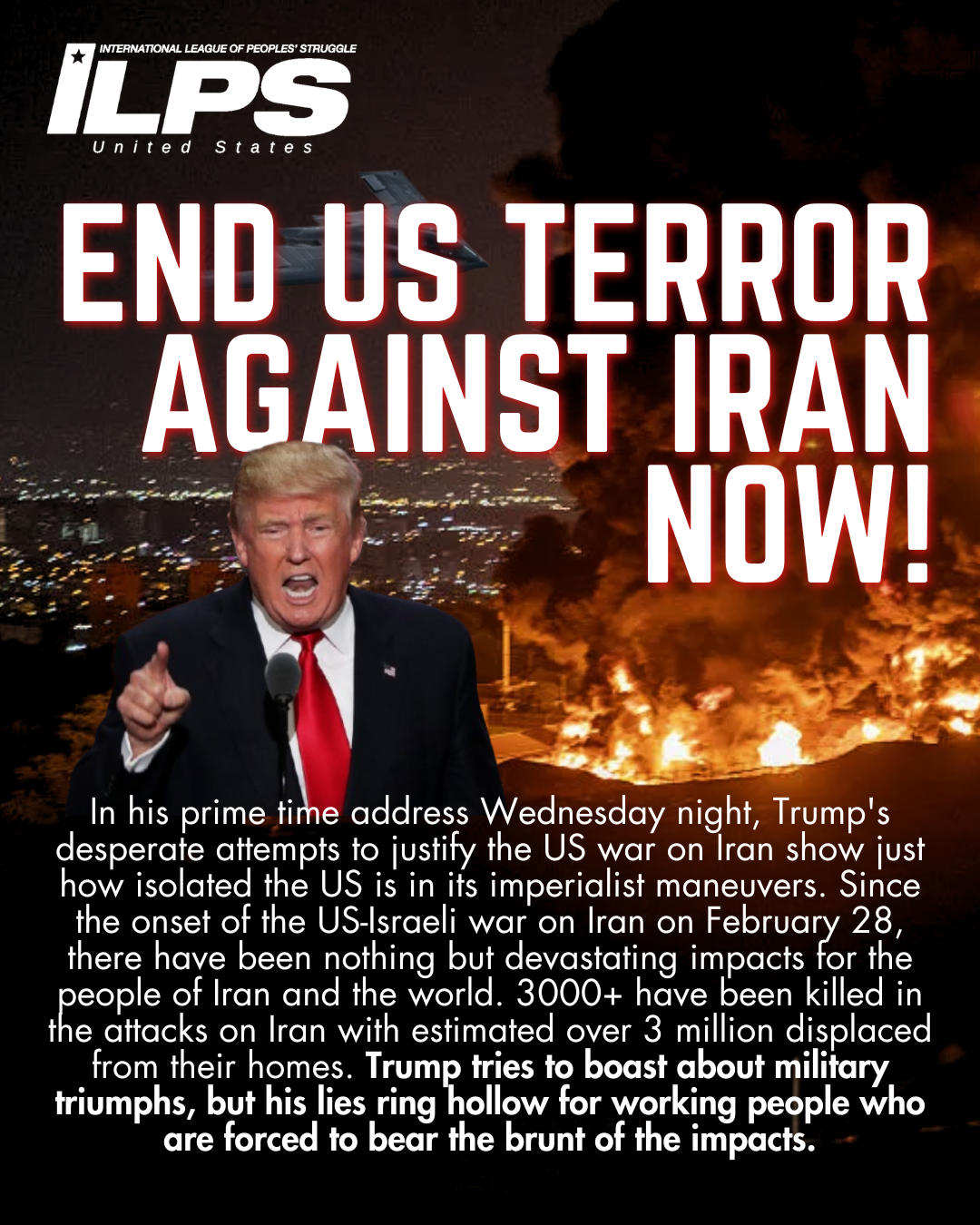 End US Terror Against Iran Now!