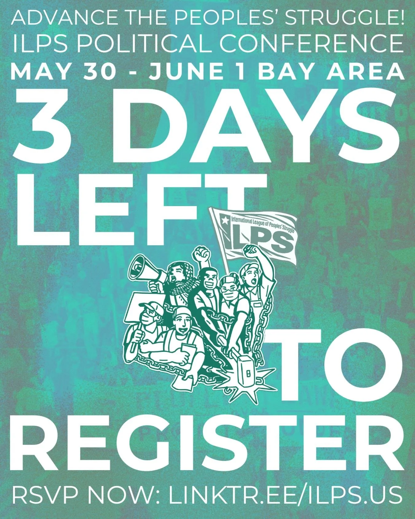 ✊ Register today to attend the Advance the Peoples&rsquo; Struggle conference and mass mobilization! Join us May 30 - June 1 as we strengthen the mass movement of working and oppressed people against imperialism.

⏳Registration will close on Friday t