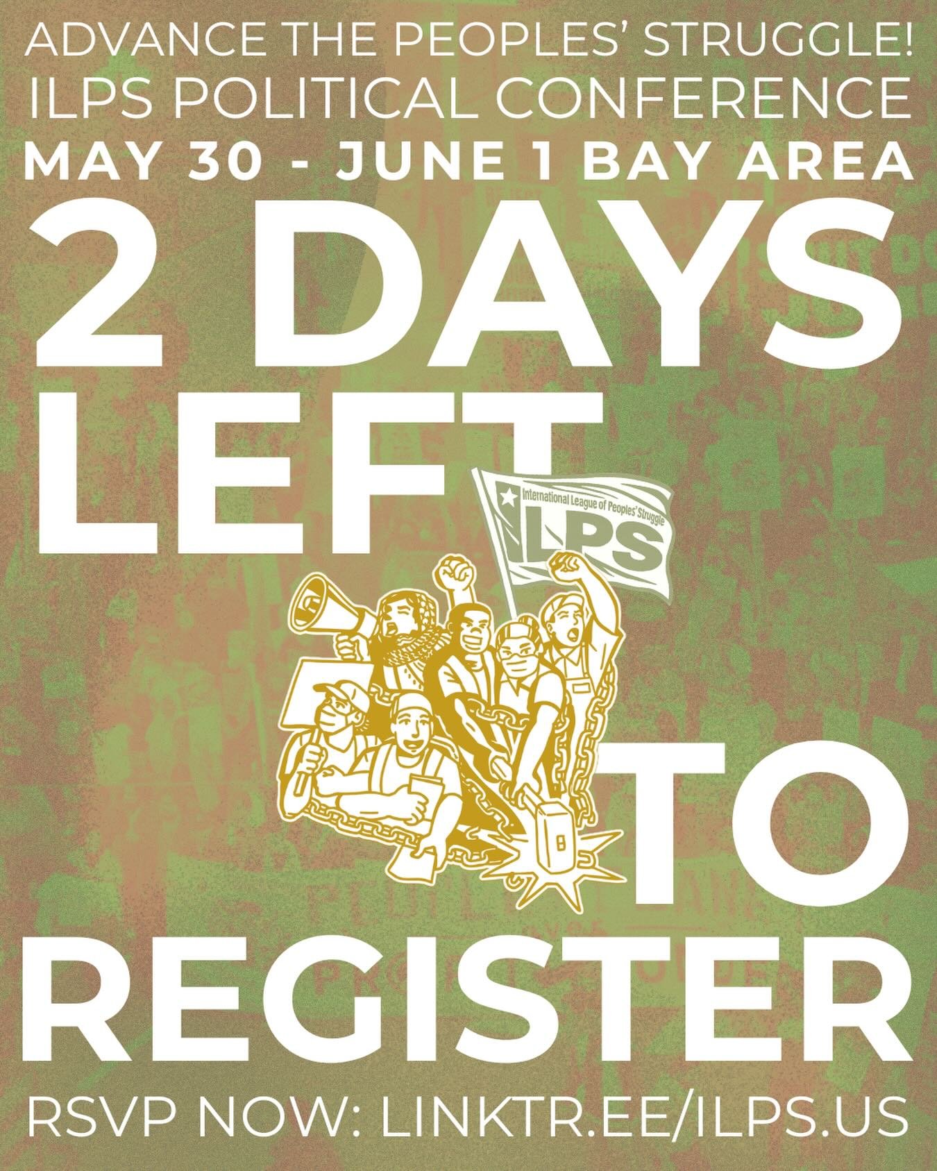 ✊ Register today to attend the Advance the Peoples&rsquo; Struggle conference and mass mobilization! Join us as we strengthen the mass movement of working and oppressed people against imperialism.

⏳Registration will close on Friday the 15th at 5p PS