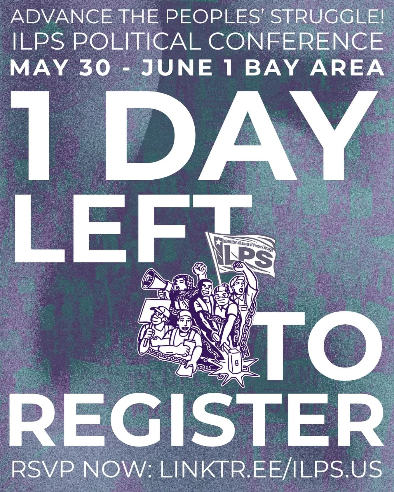 ✊ One day left to register to attend the Advance the Peoples&rsquo; Struggle conference and mass mobilization! Join us as we strengthen the mass movement of working and oppressed people against imperialism.

⏳Registration will close on Friday the 15t