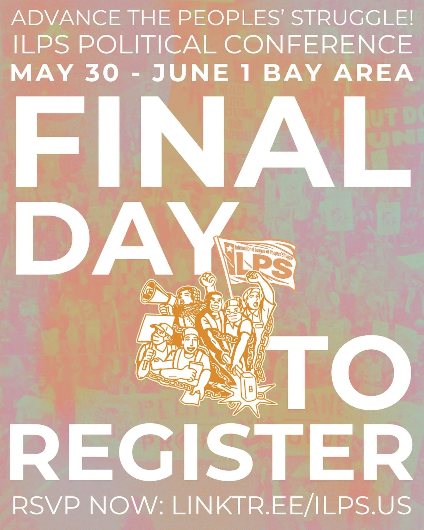 ‼️ LAST DAY TO REGISTER‼️ 

✊ Register today to attend the Advance the Peoples&rsquo; Struggle conference and mass mobilization! Join us as we strengthen the mass movement of working and oppressed people against imperialism. Register at: https://link