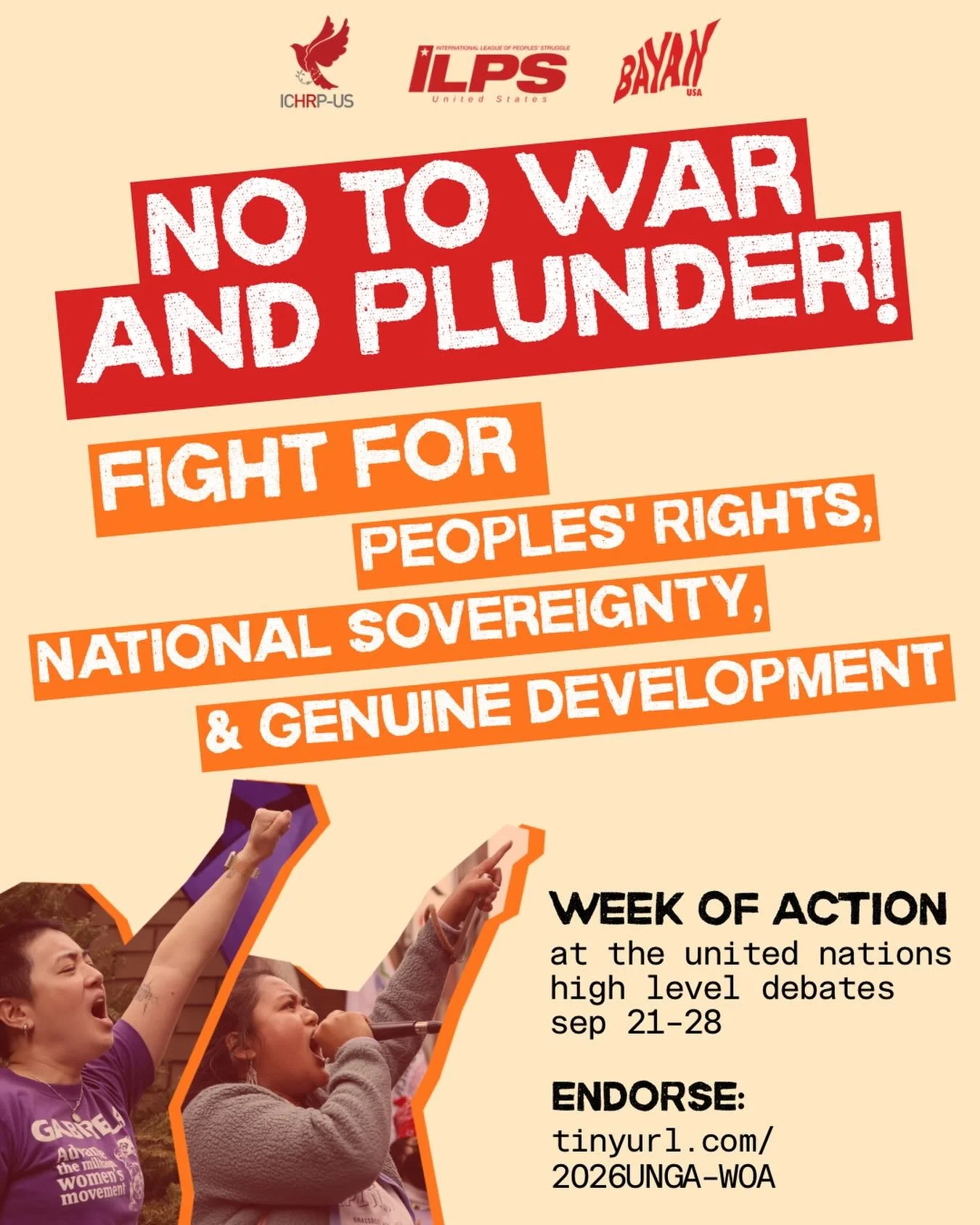 ‼️Unite our peoples&rsquo; movements and raise up our fights, as imperialist and puppet politicians gather in New York City for the United Nations General Assembly.

💥U.S. war rages on, billionaires plunder the land, our climate grows more hostile, 