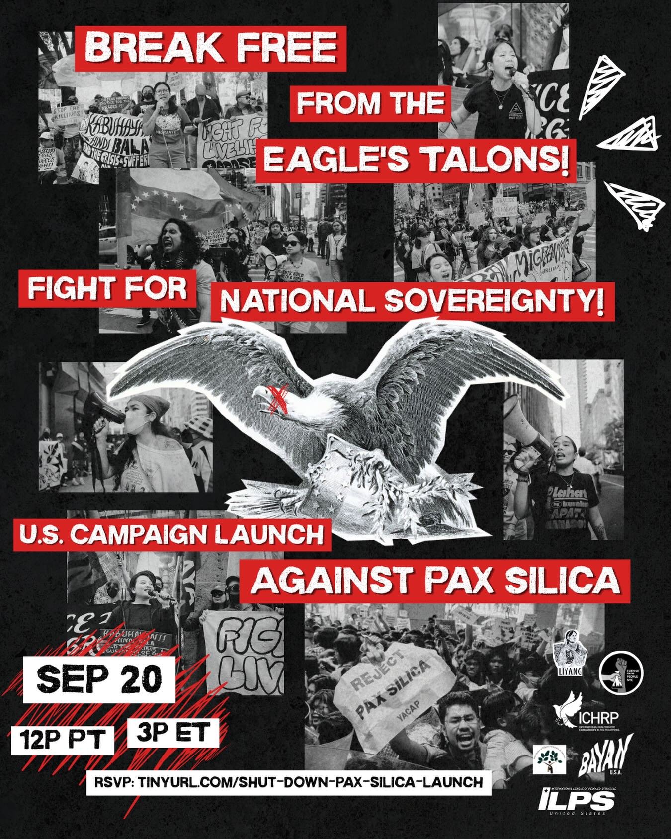 9/20: U.S. CAMPAIGN LAUNCH AGAINST PAX SILICA! Join the struggle against Trump&rsquo;s AI Agenda!

12p PT / 3p ET - RSVP: tinyurl.com/shut-down-pax-silica-launch 

⛓️&zwj;💥Peoples organizations are coming together to oppose the U.S. plan to turn the