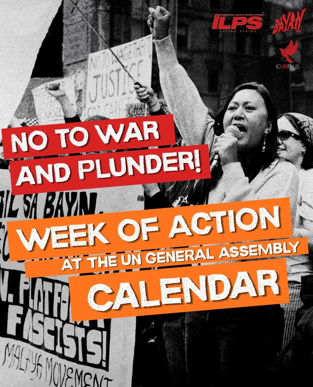 📢 As the economic crisis worsens and war is waged against our people around the world, we urge all to come together, raise our calls and demands throughout the No to War and Plunder Week of Action! Mobilize to confront the heads of state that are re