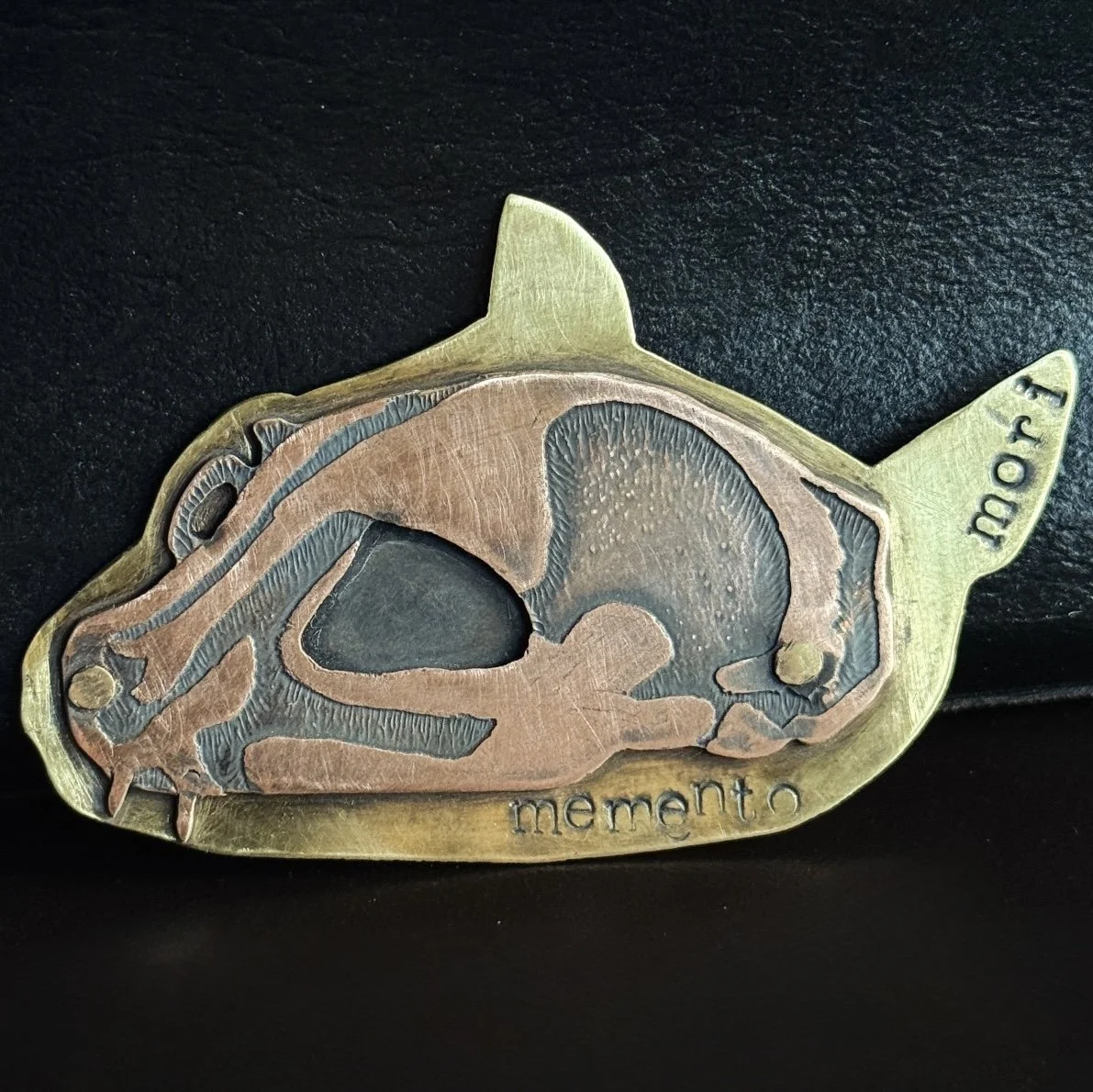 etched copper and brass