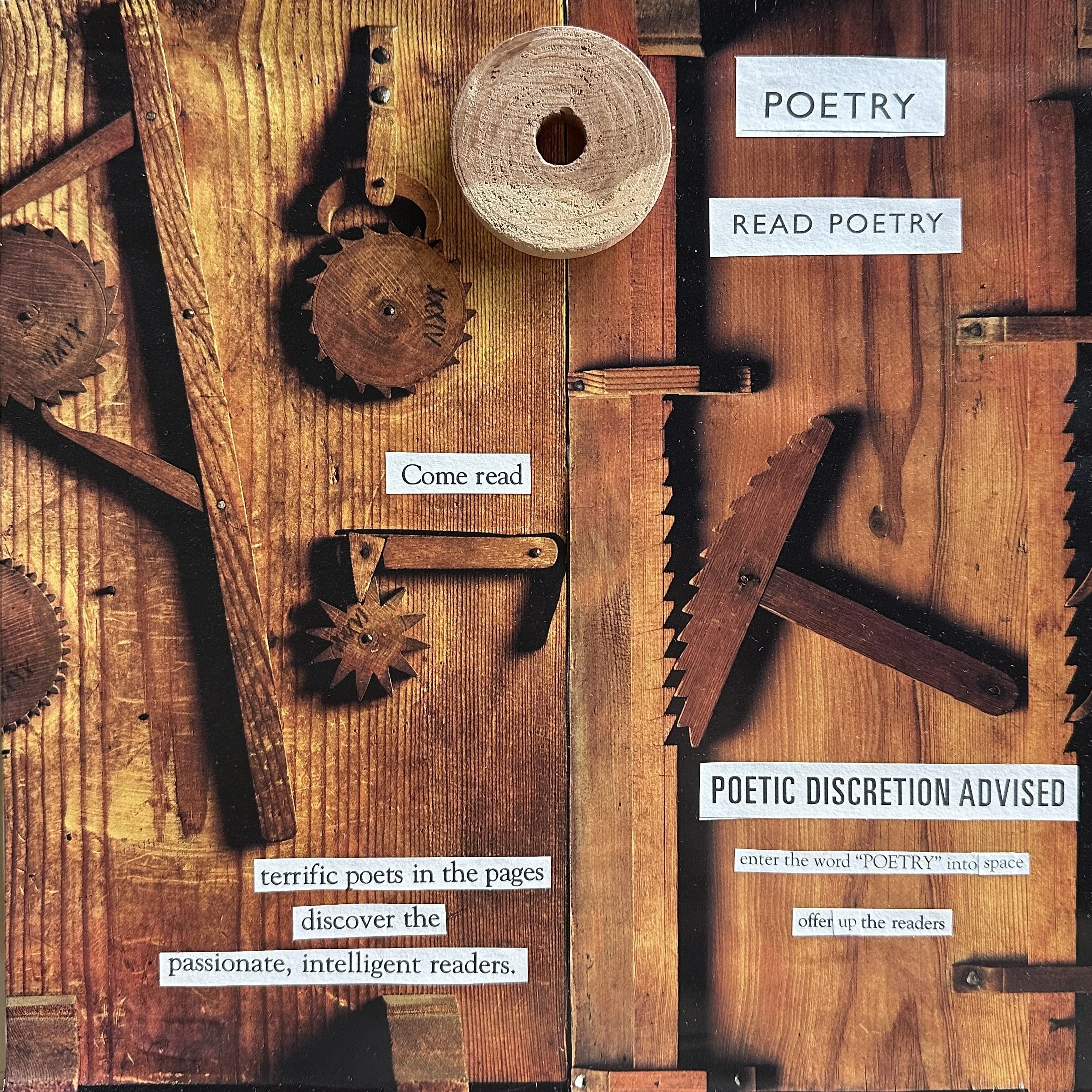 Collage on wood panel, PCA&D at York 10x10 exhibit