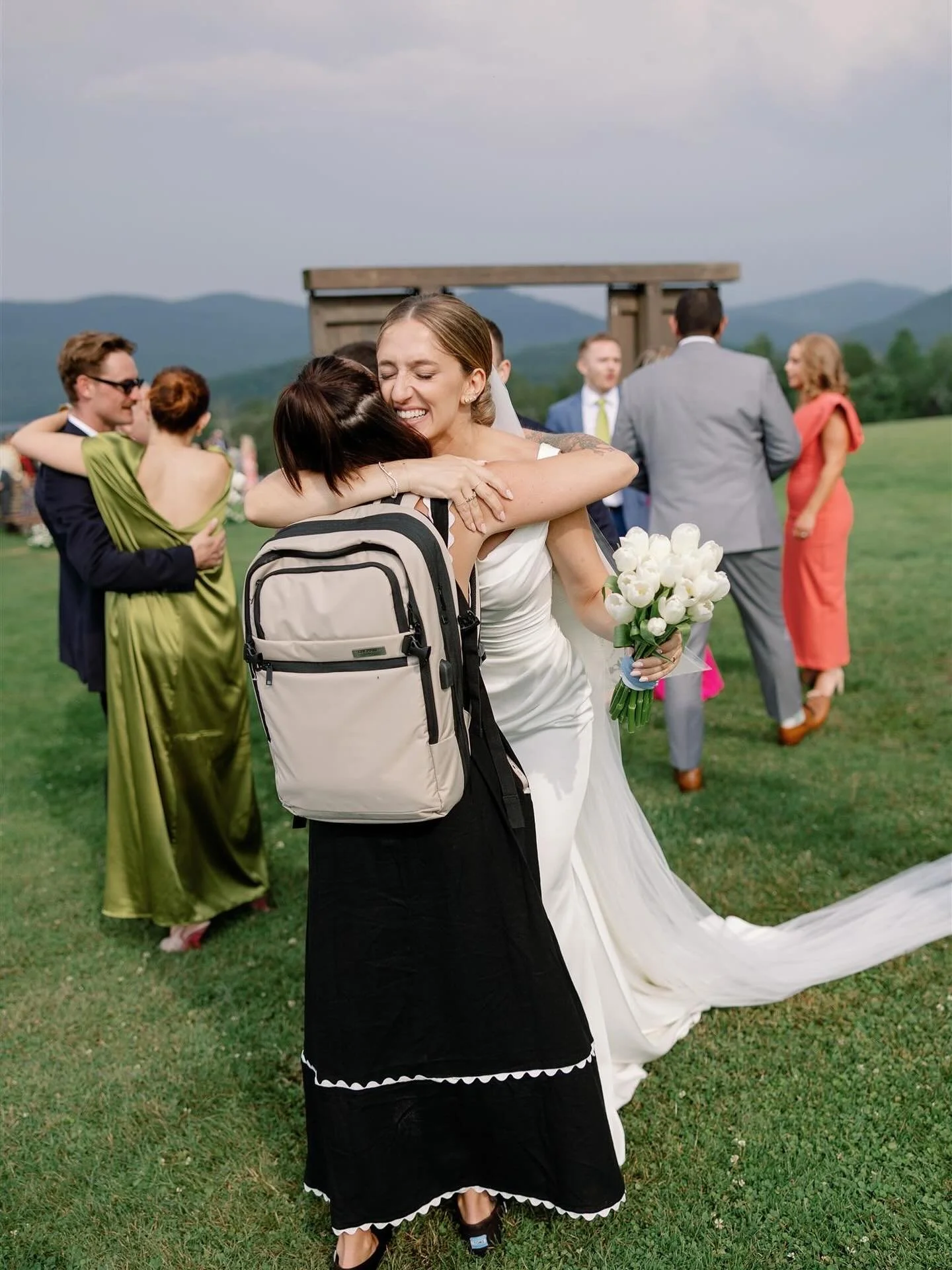Taken seconds after Cassie ugly cried tears of joy watching P&amp;D get married 🥹

This moment right here is EVERYTHING to us as your planner, when we become lifelong friends
.
.
.
.
Venue: @mountaintopresort 
Photo: @jenna.brisson 
Beauty: @vermont