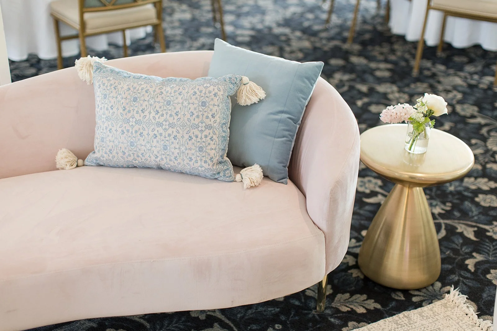 Pink Sofa QTY 1 Photo by Danielle Allendorf
