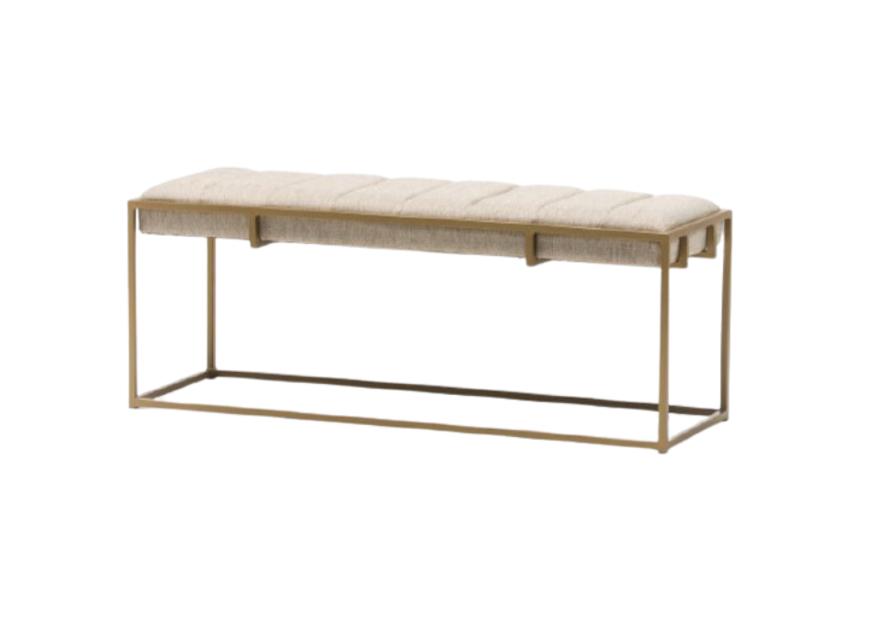 Gold frame modern style bench