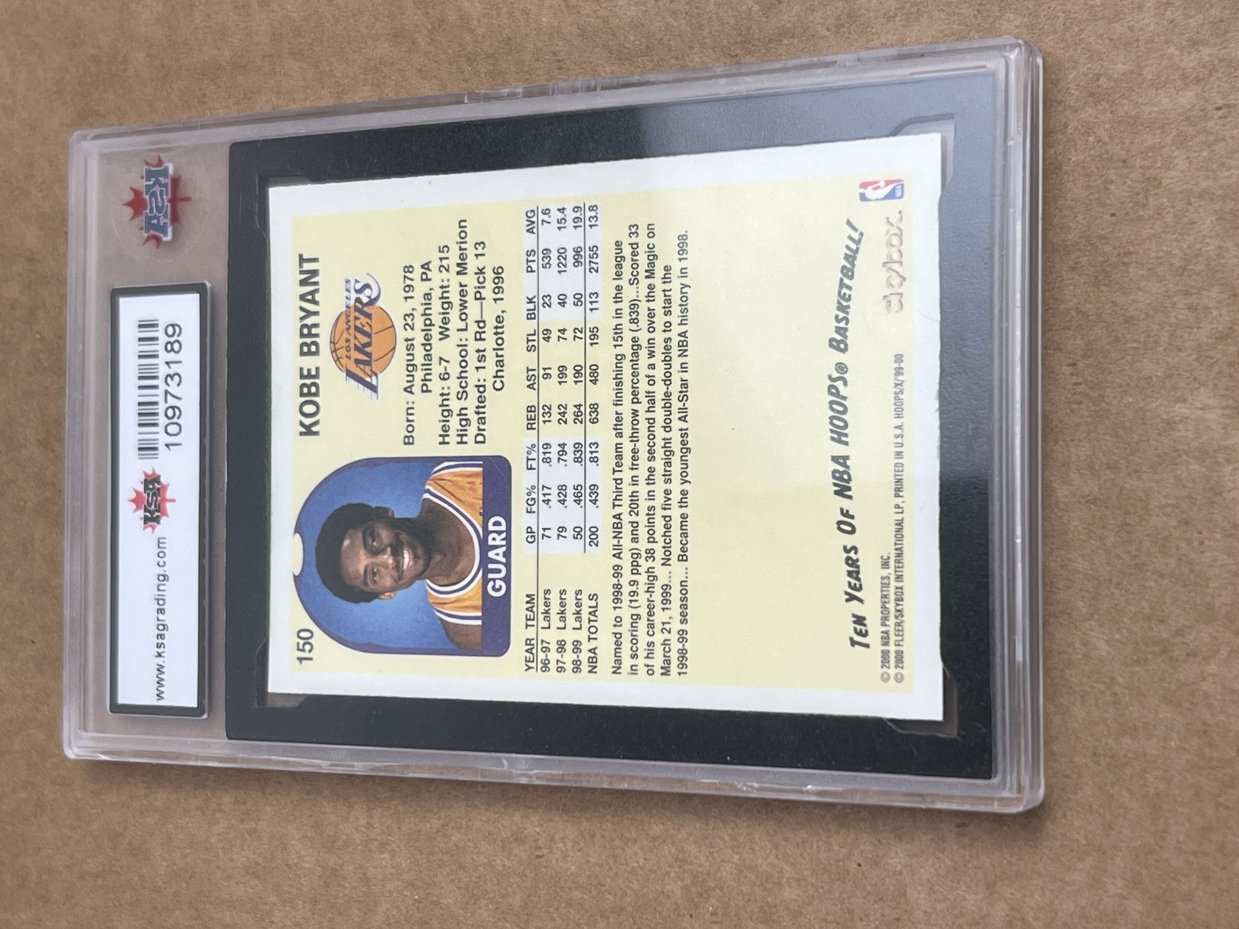 Kobe Bryant NBA Hoops 1999-00 Back.png