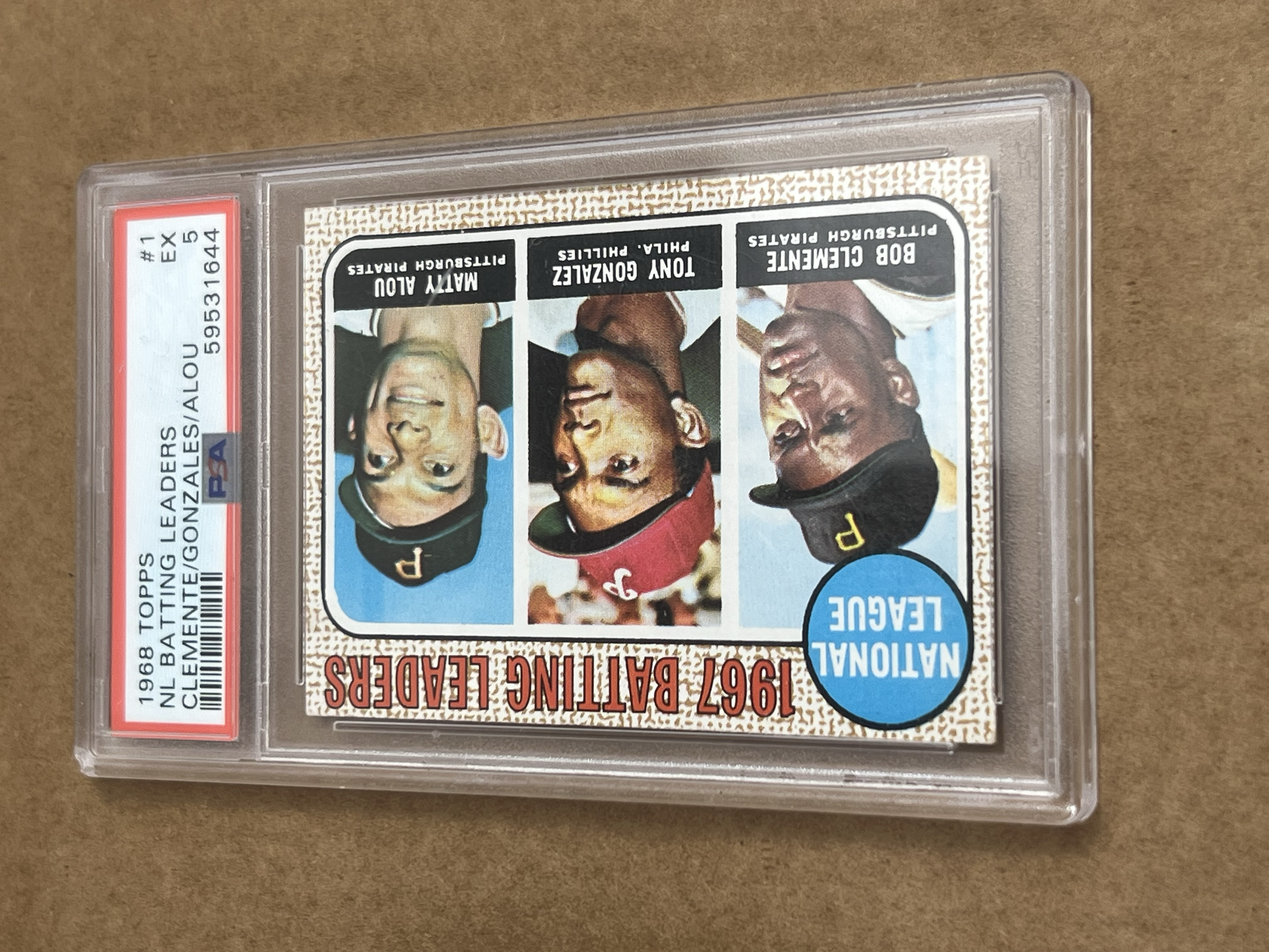 Clemente Gonzalez Alou NL Batting Leaders Topps 1968 Front.png