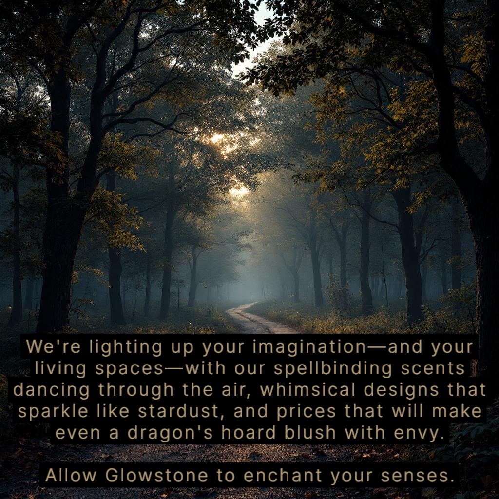 A foggy forest with tall trees and a winding dirt path, sunlight filtering through the dense canopy.