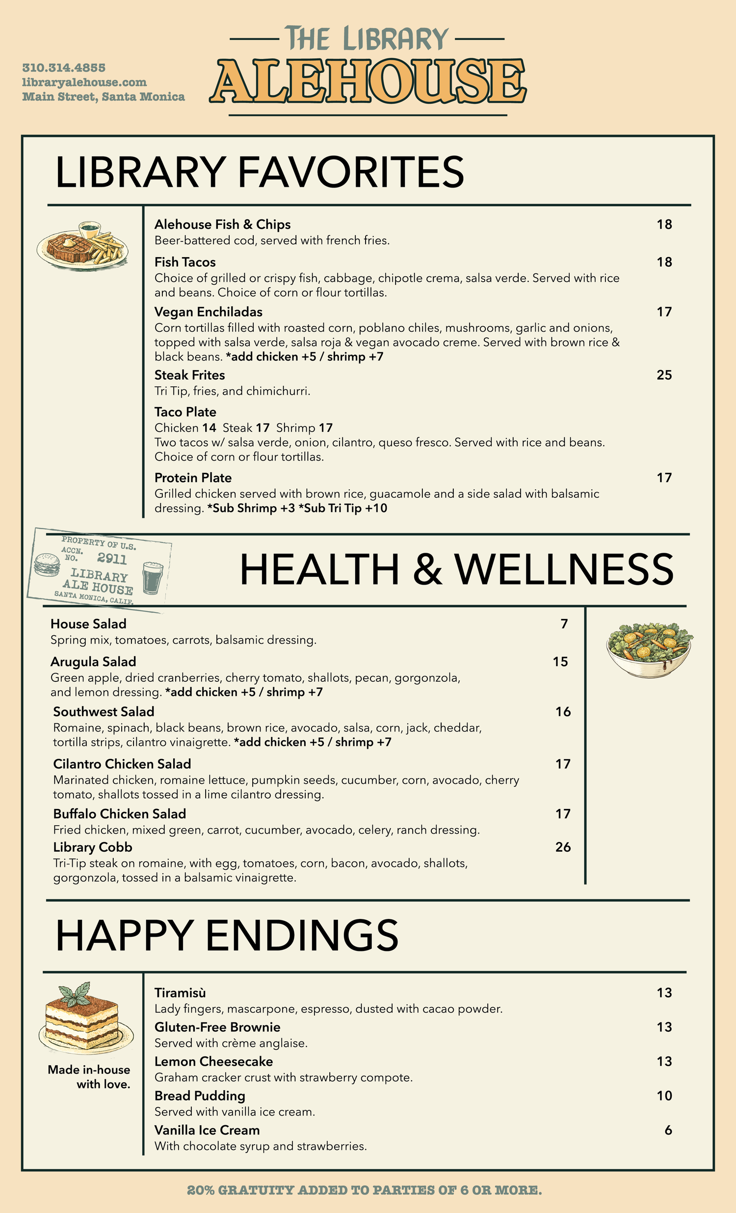 Menu — Library Alehouse