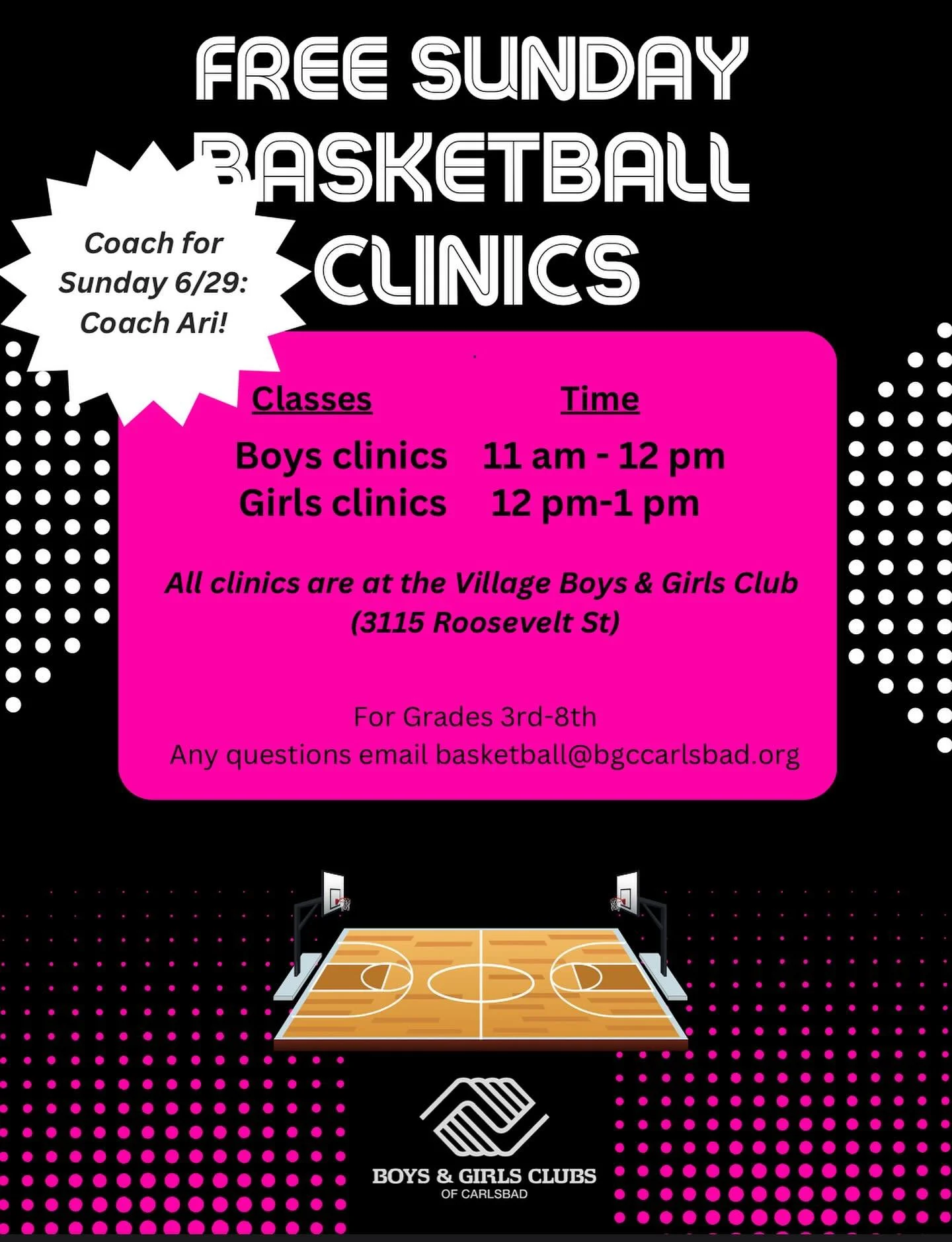Jumping won’t be the only thing we’re doing this Sunday! Come on out to our FREE clinic to work on those skills!