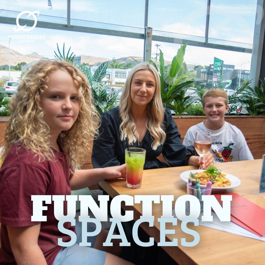 Winnie Bagoes Ferrymead is the perfect place to host your next function! 

Whether you&rsquo;re looking for a place to host a fundraiser, birthday (all ages), corporate function, or end-of-year Christmas function, Winnie Bagoes has multiple areas for