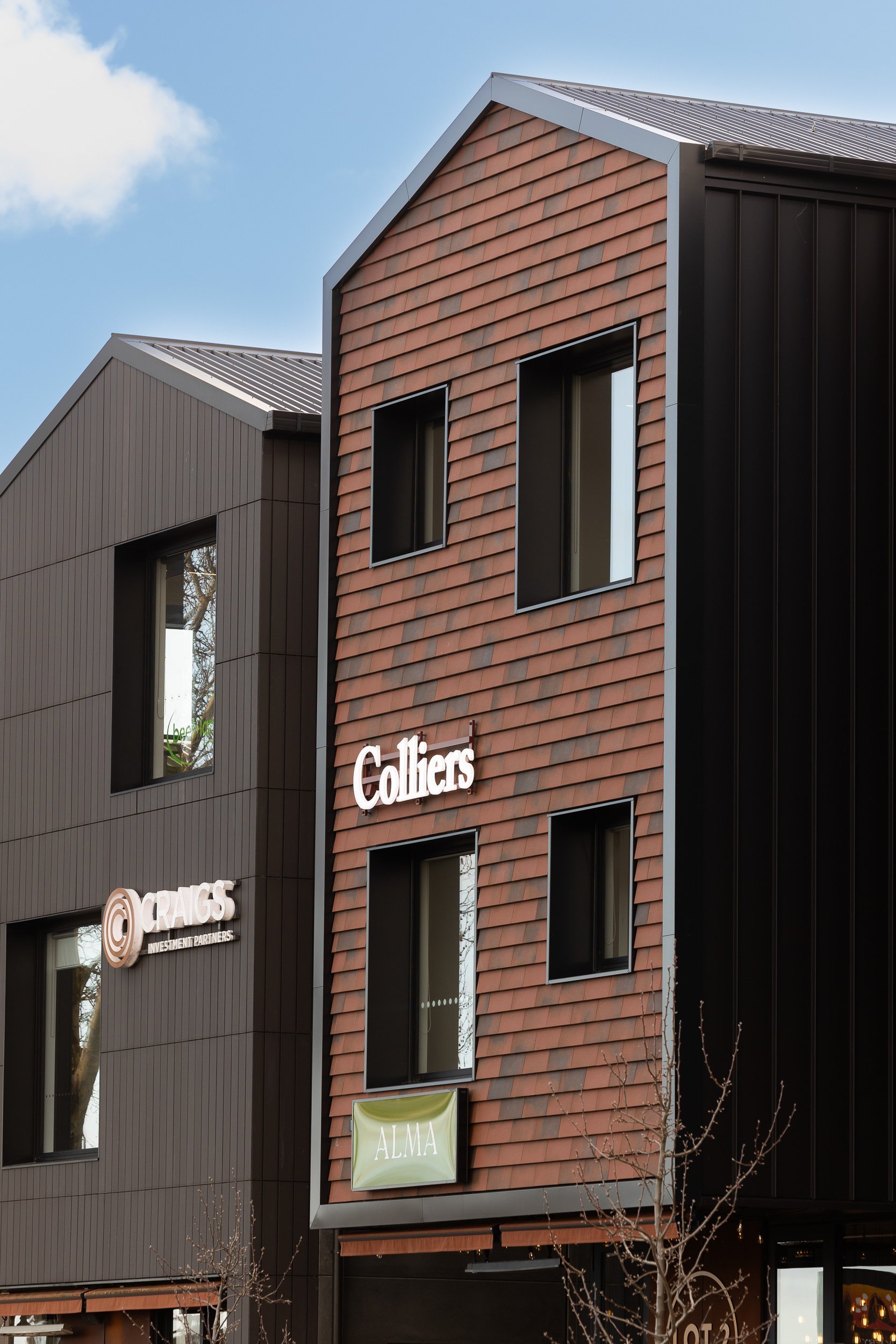 The customised rainscreen cladding system for the Joll Road development in Havelock North included corten steel, system aluminium cavity system, tempio extruded terracotta tiles and tempio rustikotta tiles
