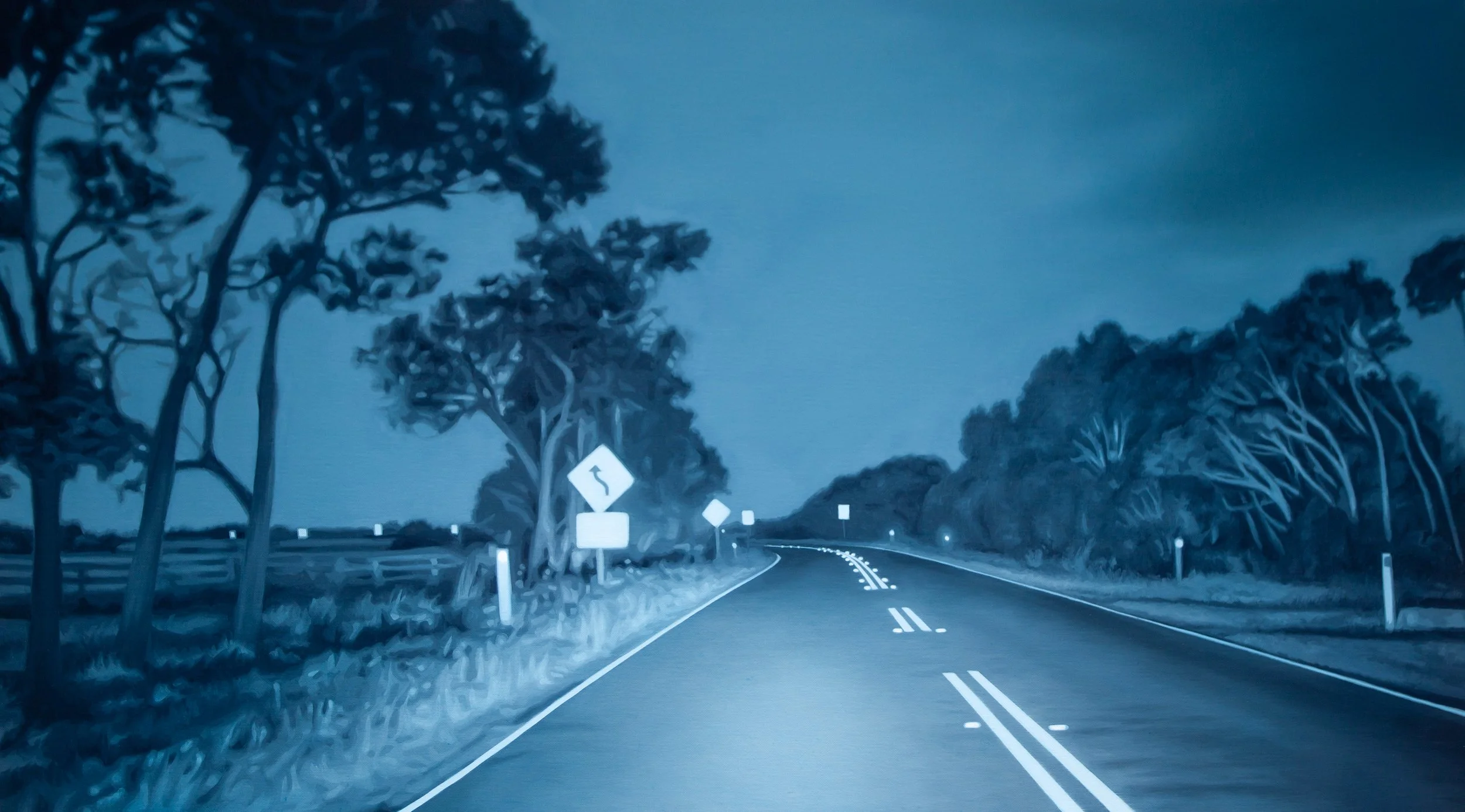 Night Fields. Oil on linen. 46x81cm