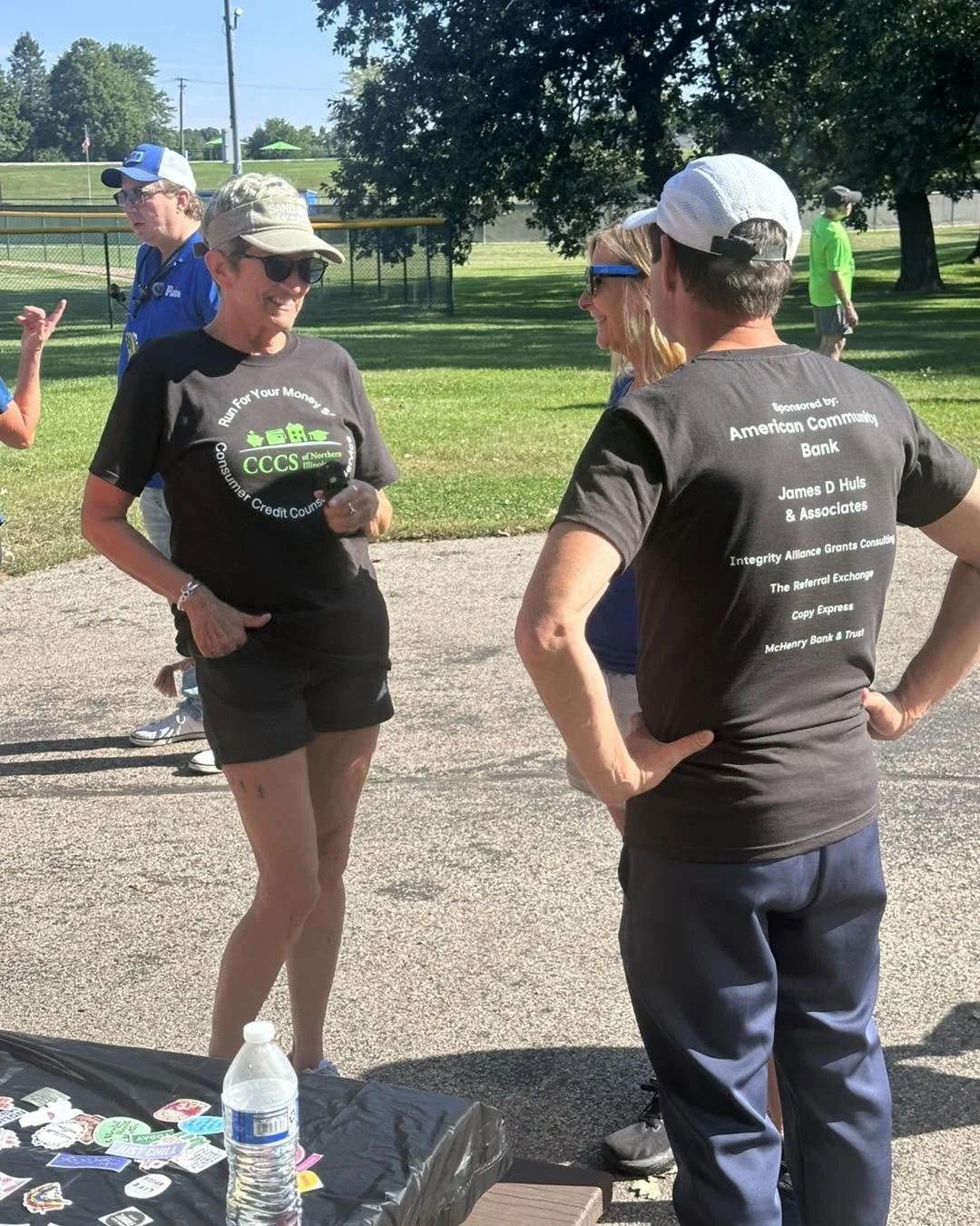 Check out our sponsorship list on Jim's shirt!