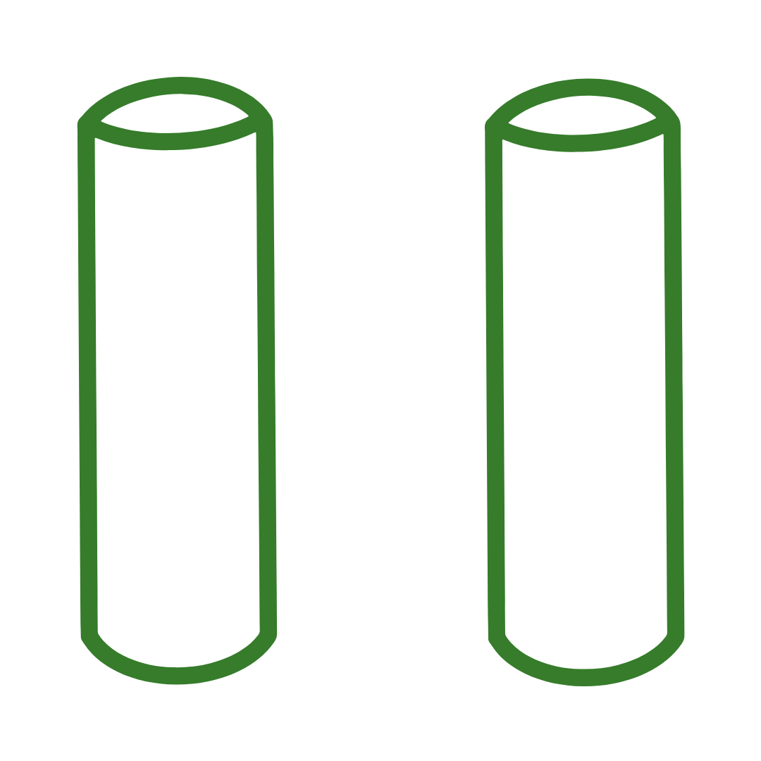 Guide tubes with side rollers for sprayers.