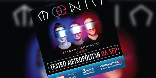 El 6 de septiembre Moenia dará inició a su gira Hagamos Contacto en el Teatro Metropólitan