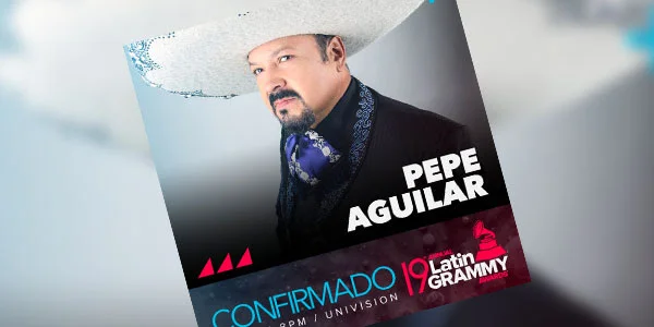 Confirma Pepe Aguilar su asistencia a la edición 19 de los Latin Grammy Awards