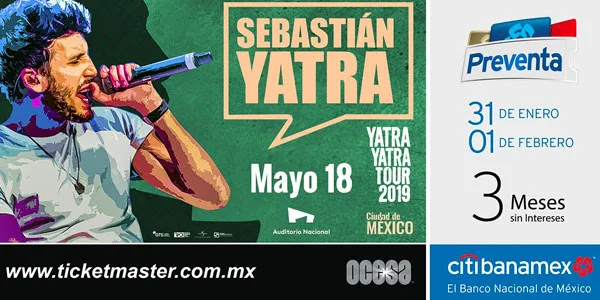 Por primera vez en su historia, Sebastián Yatra se presentará en el Auditorio Nacional: 18 de mayo