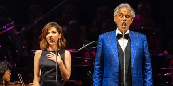 Paty Cantú impactó con su dueto con Andrea Bocelli en el Palacio de los Deportes y anuncia gira en España