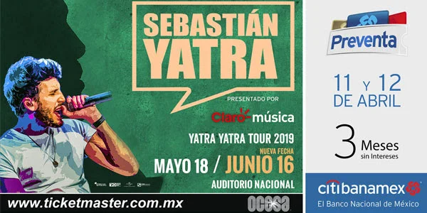 ¡Yatra, Yatra Tour! va por una segunda fecha en el Auditorio Nacional: 16 de junio