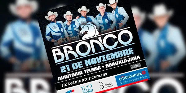Este miércoles inicia la preventa para el show de Bronco en el Auditorio Telmex de Guadalajara